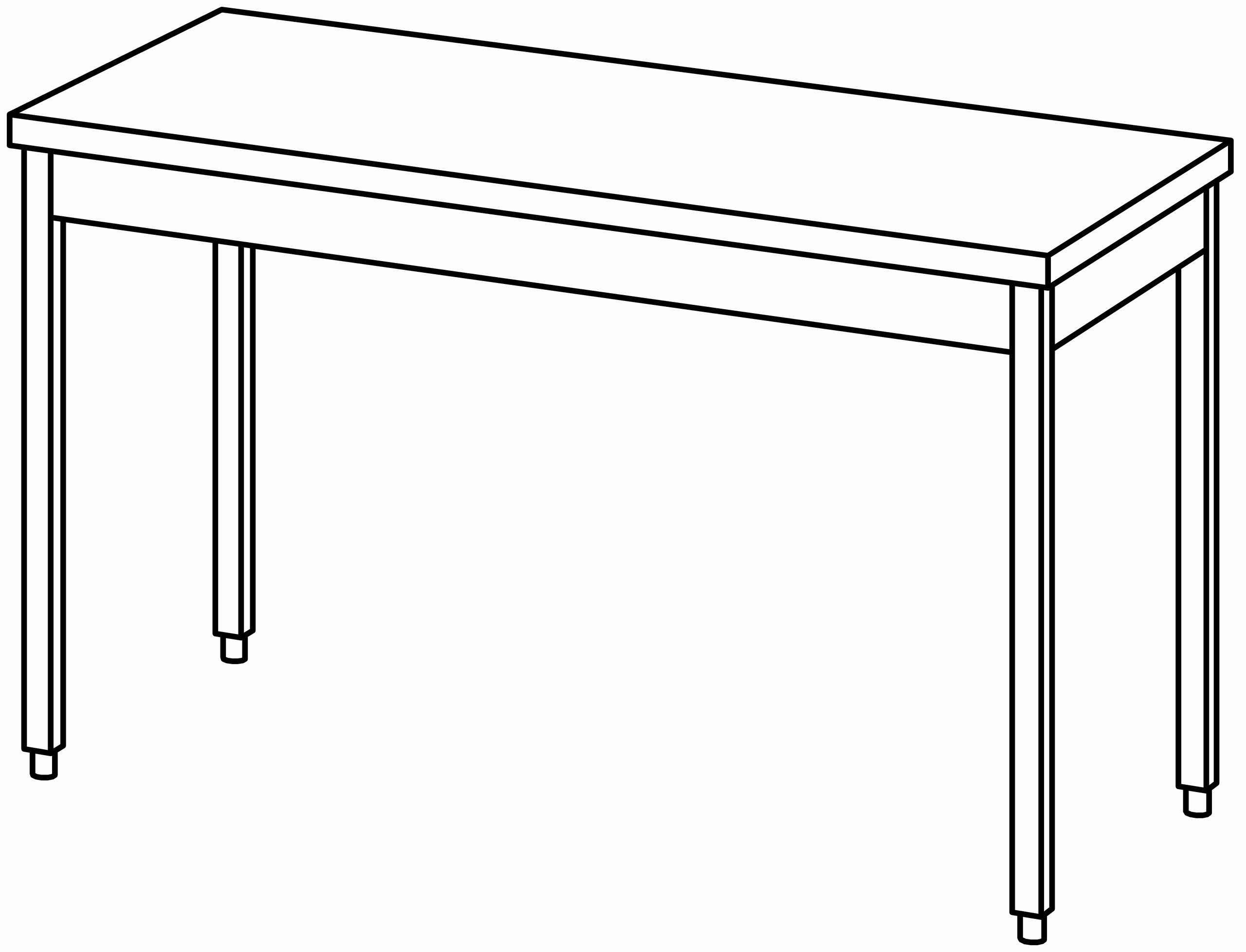 Arbeitstisch 1500x700, ohne Aufkantung