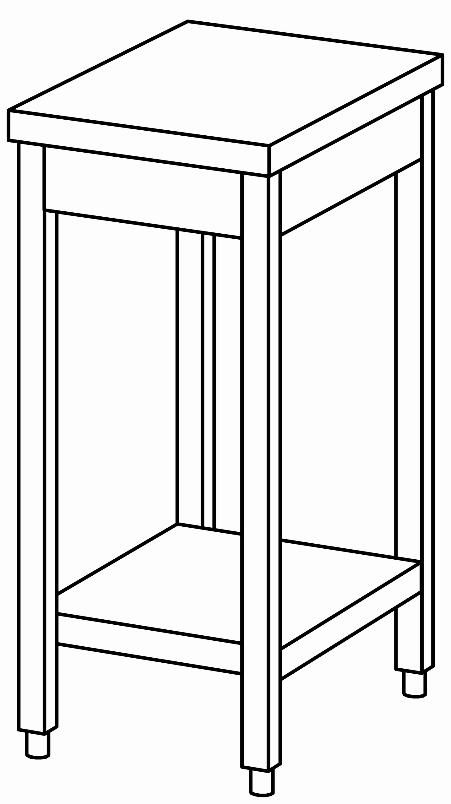 Arbeitstisch 400x600, GB, ohne Aufk.