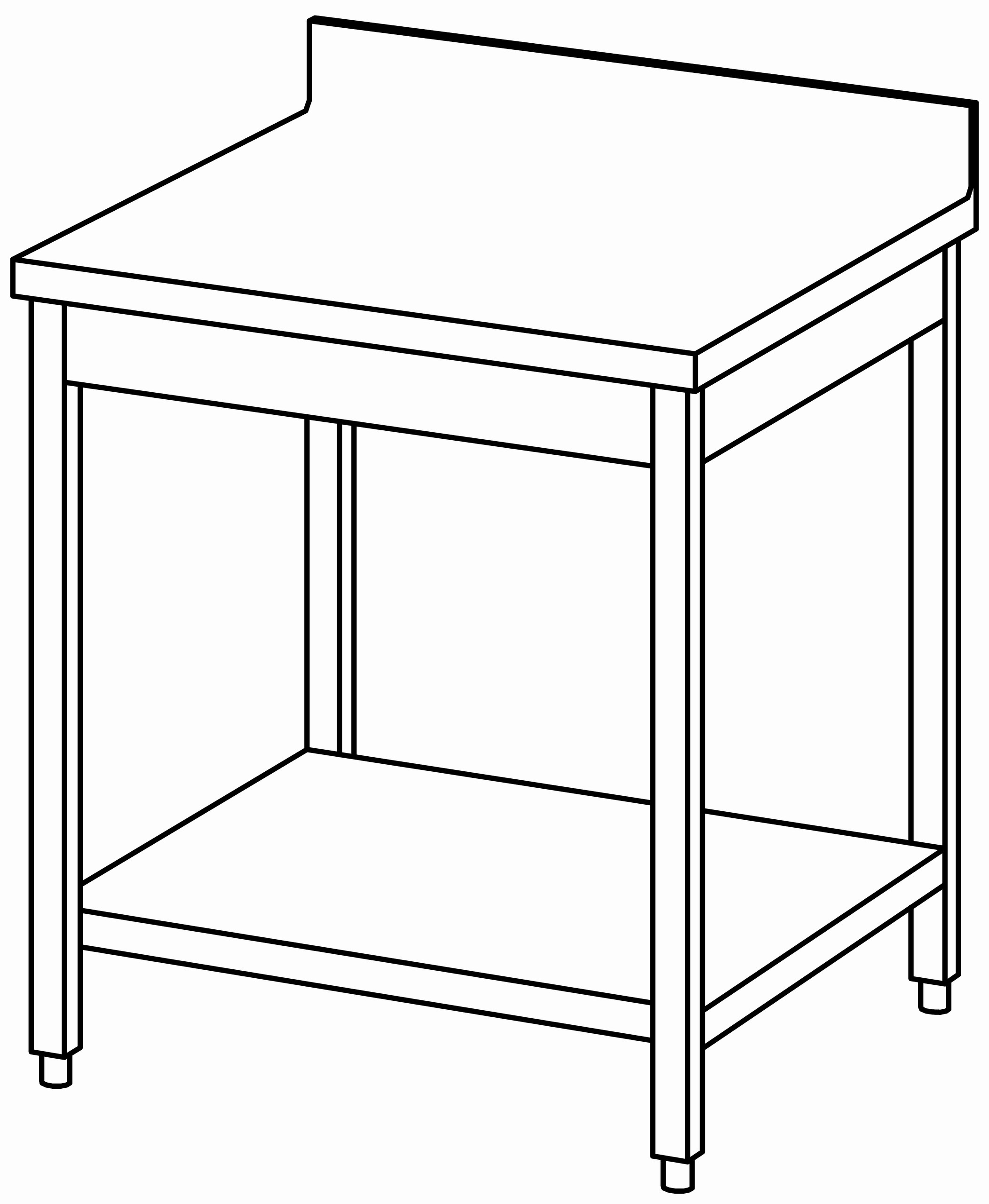 Arbeitstisch 800x800, GB, mit Aufk.