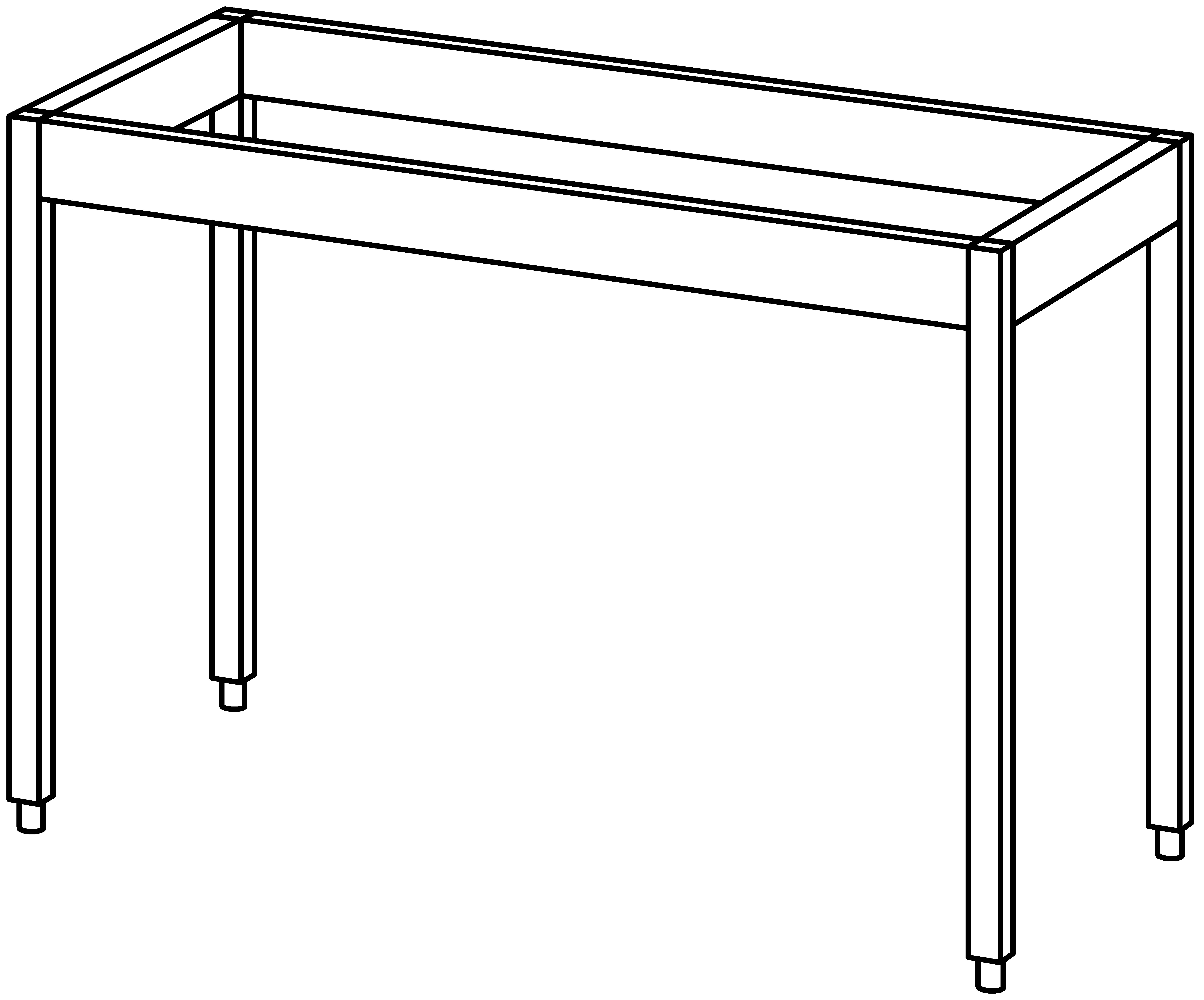 Unterbau-Arbeitstisch offen 1300x660