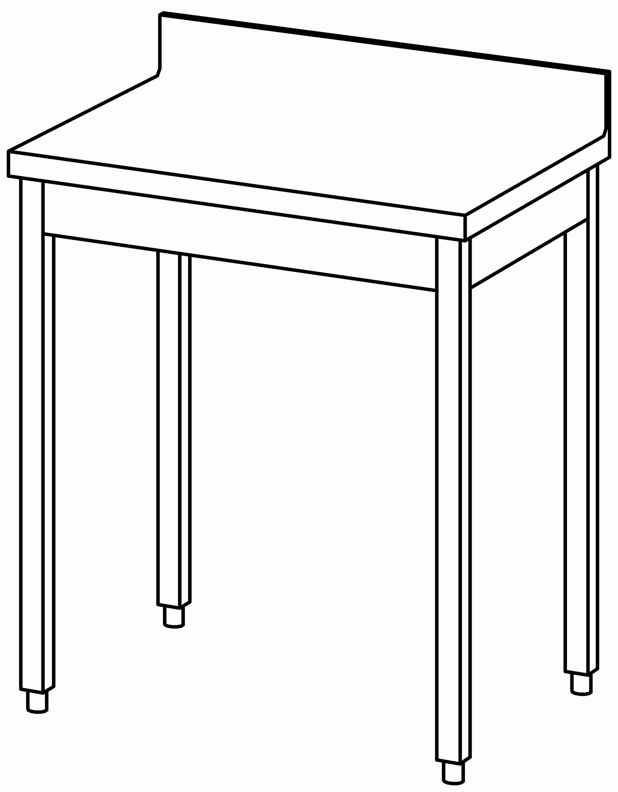 Arbeitstisch 800x600, mit Aufkantung