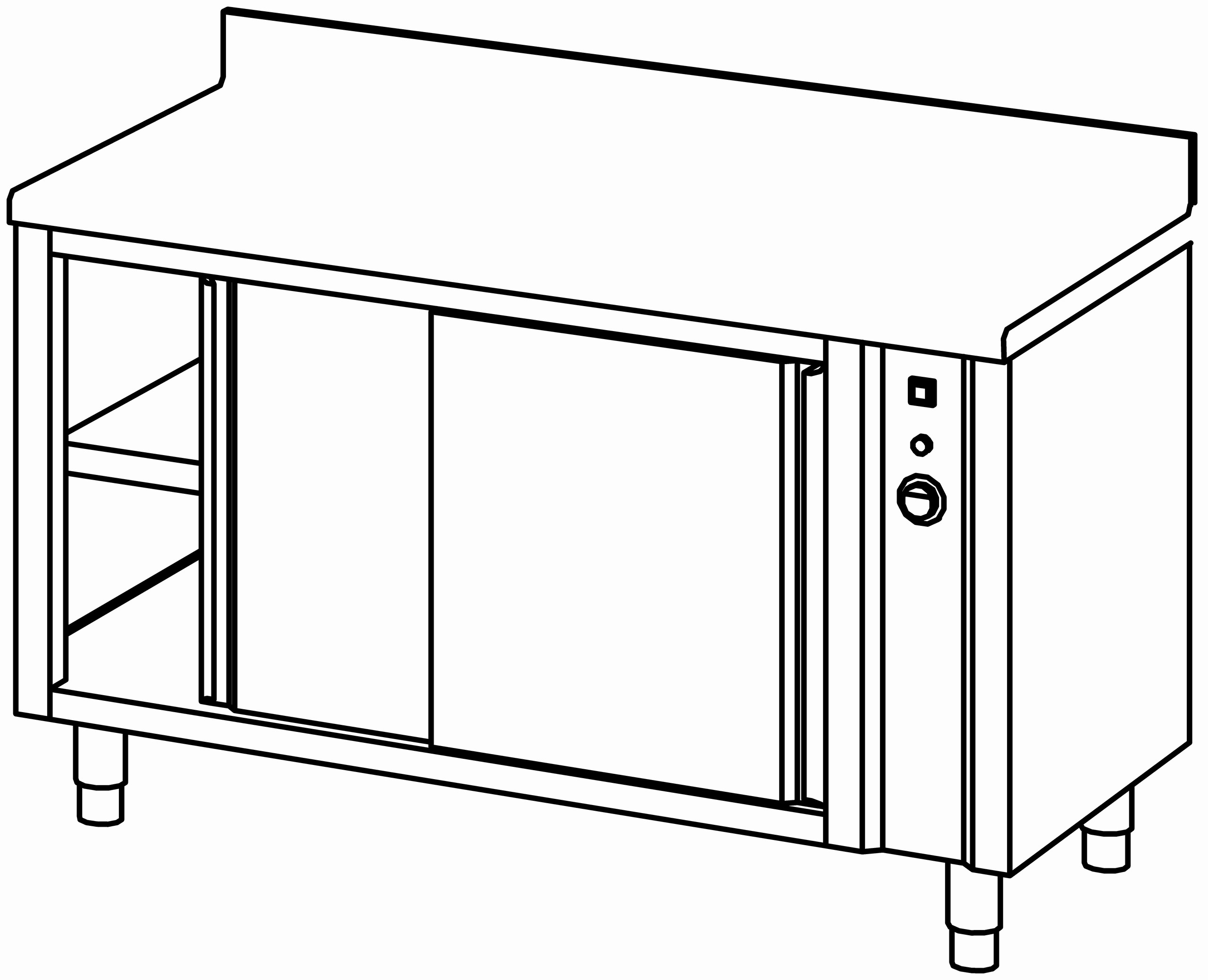 Wärmeschrank 1400x700, S-Tür, mit AK
