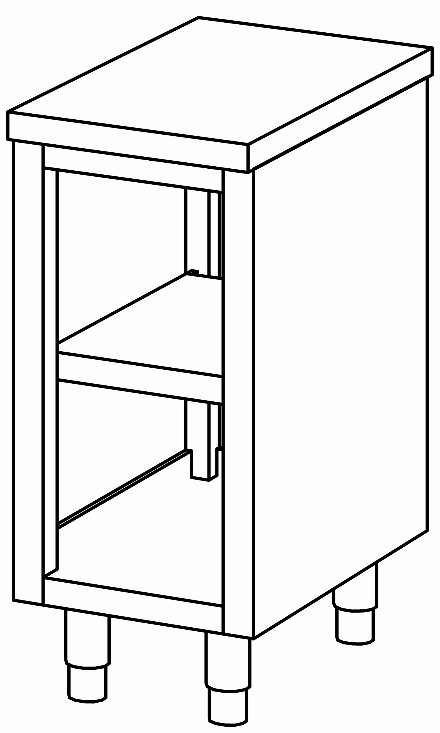 Arbeitsschrank 400x700, offen, ohne AK