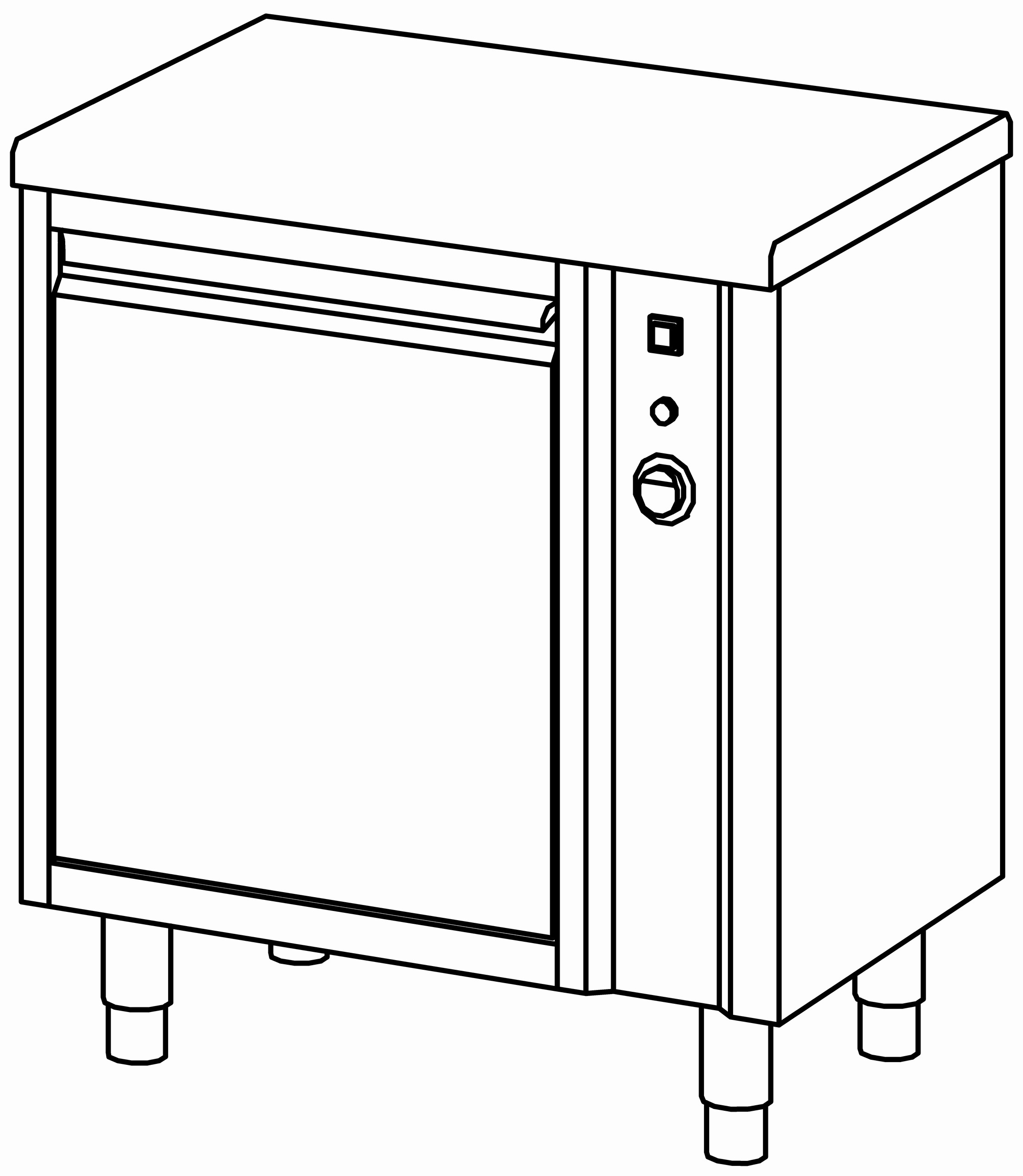 Wärmeschrank 800x600, beidseitig F-Tür