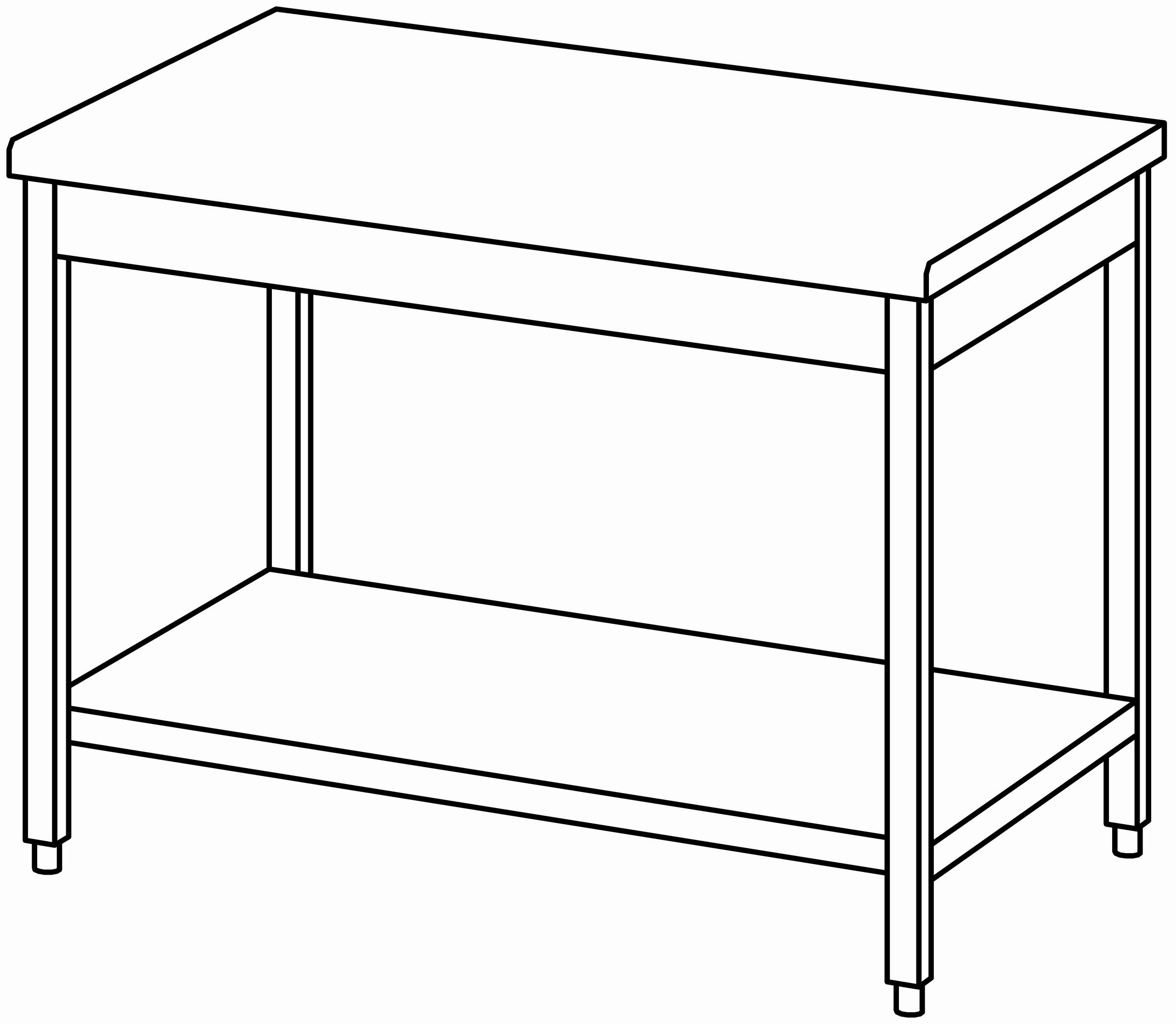 Arbeitstisch 1200x800, GB, ohne Aufk.