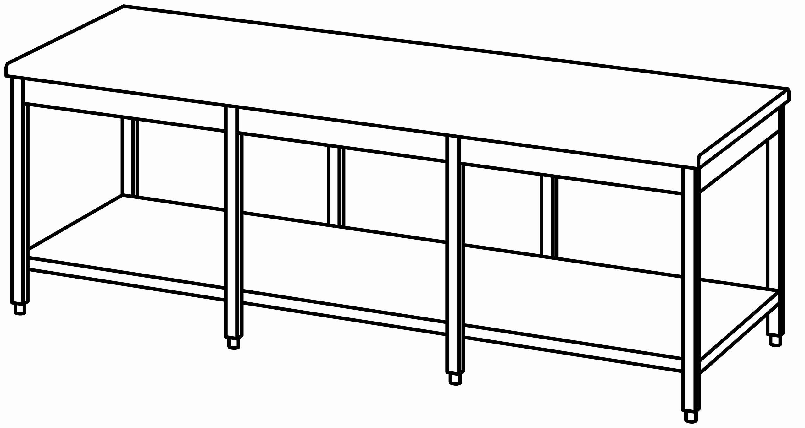 Arbeitstisch 2400x1000, GB, ohne Aufk.