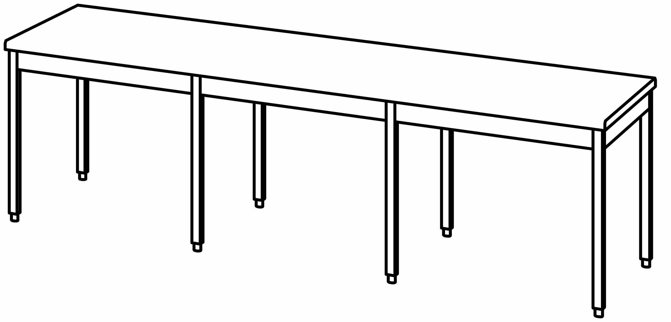 Arbeitstisch 3000x900, ohne Aufkantung
