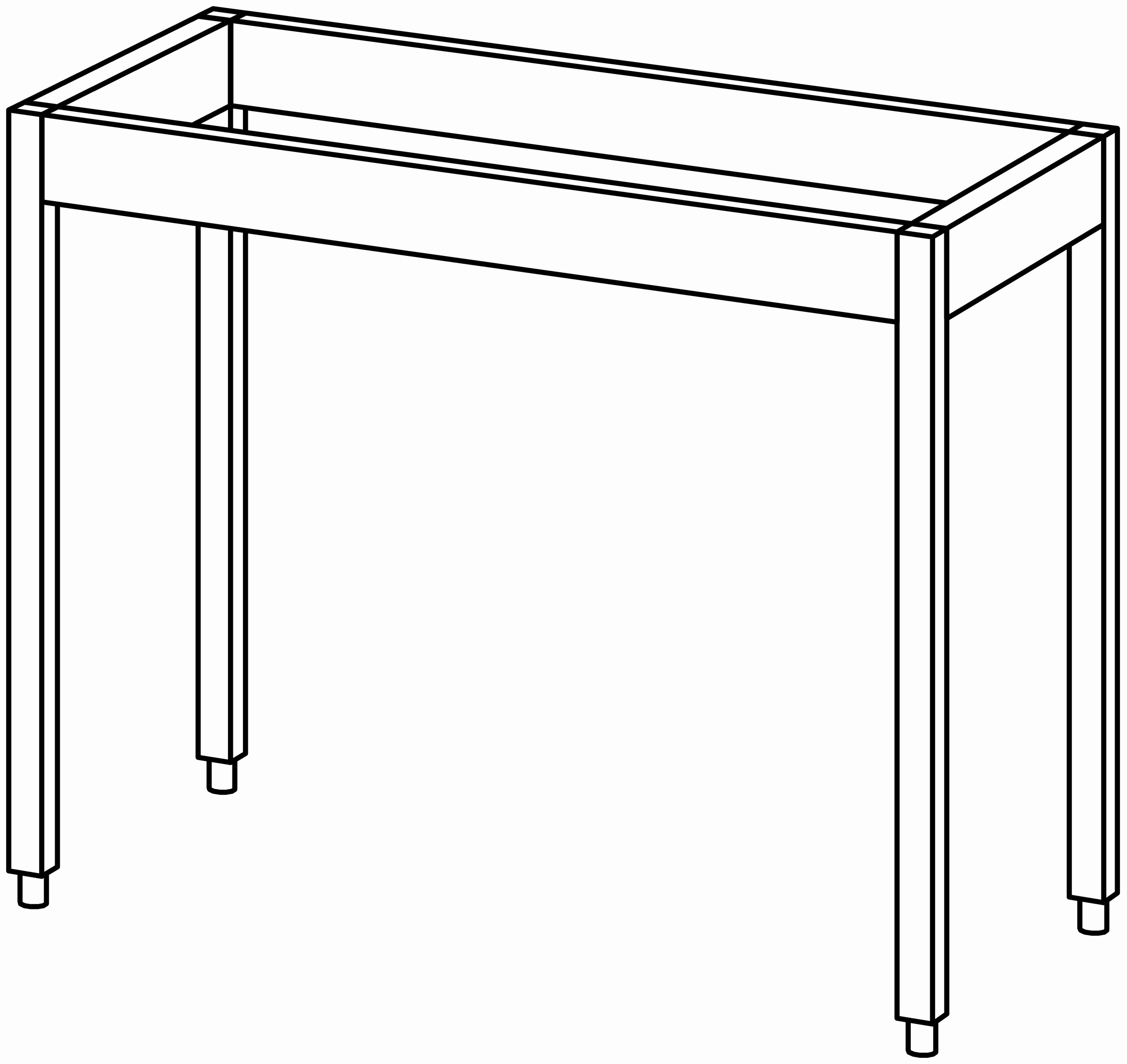 Unterbau-Arbeitstisch offen 1100x560