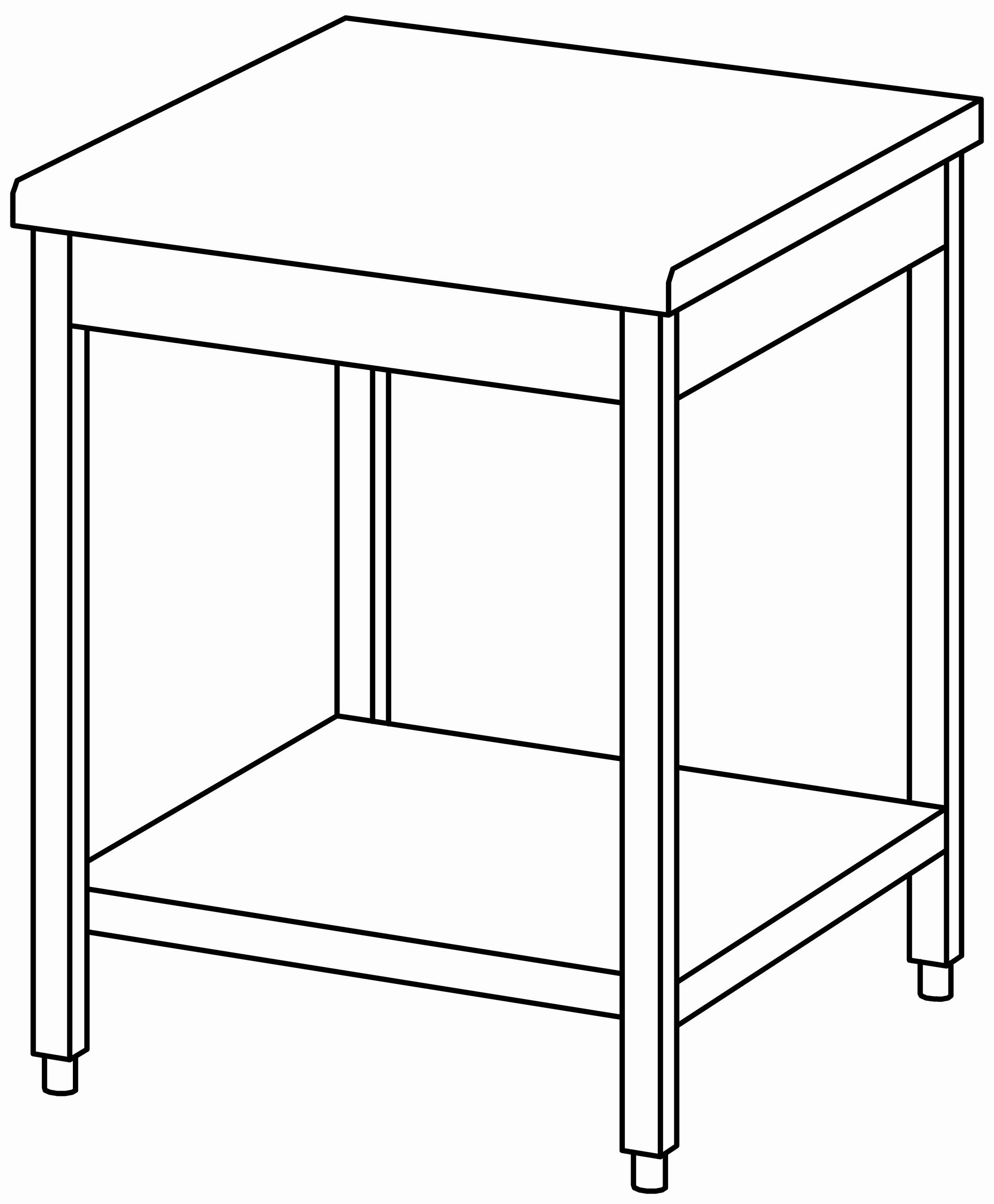 Arbeitstisch 700x800, GB, ohne Aufk.