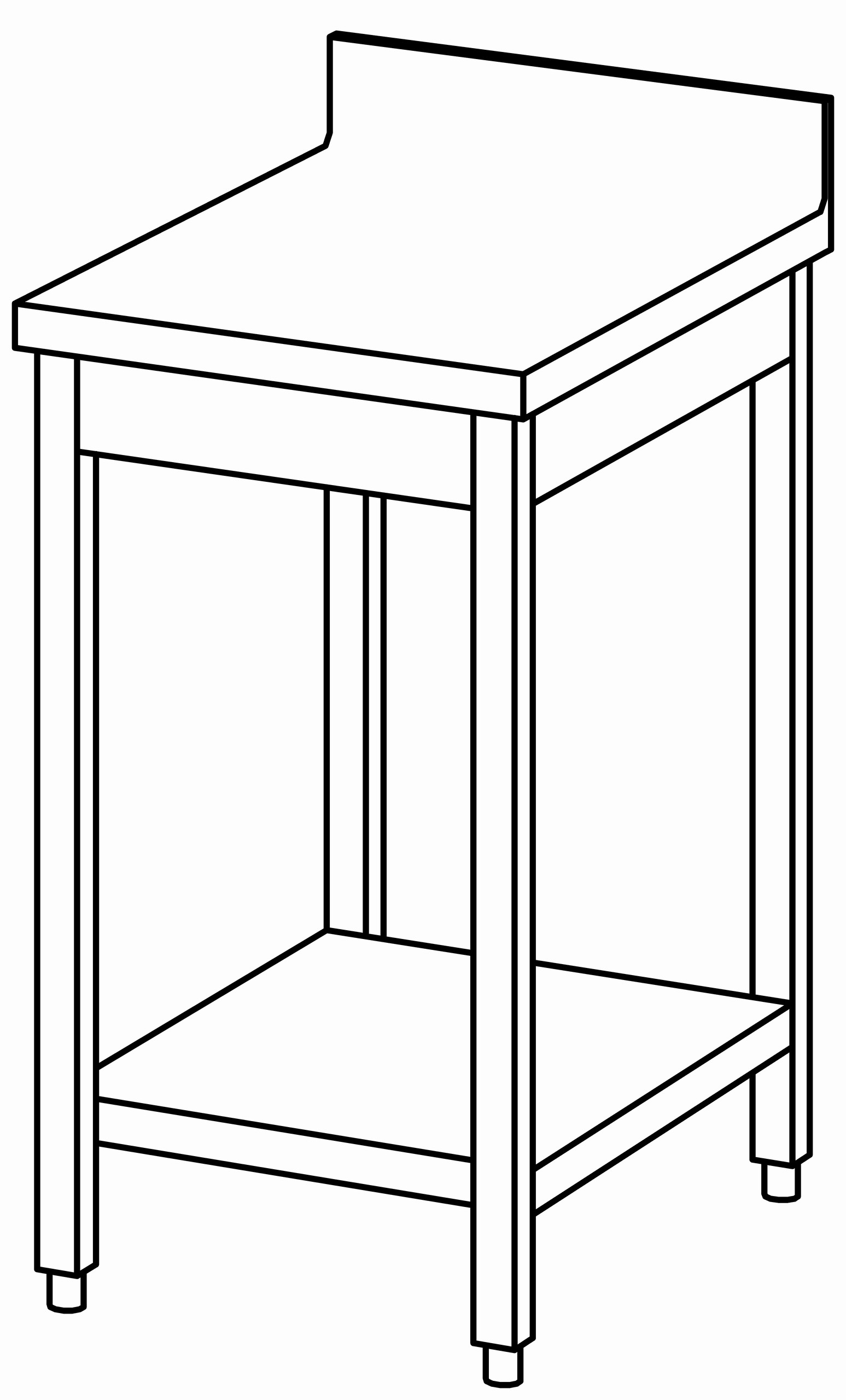 Arbeitstisch 500x700, GB, mit Aufk.