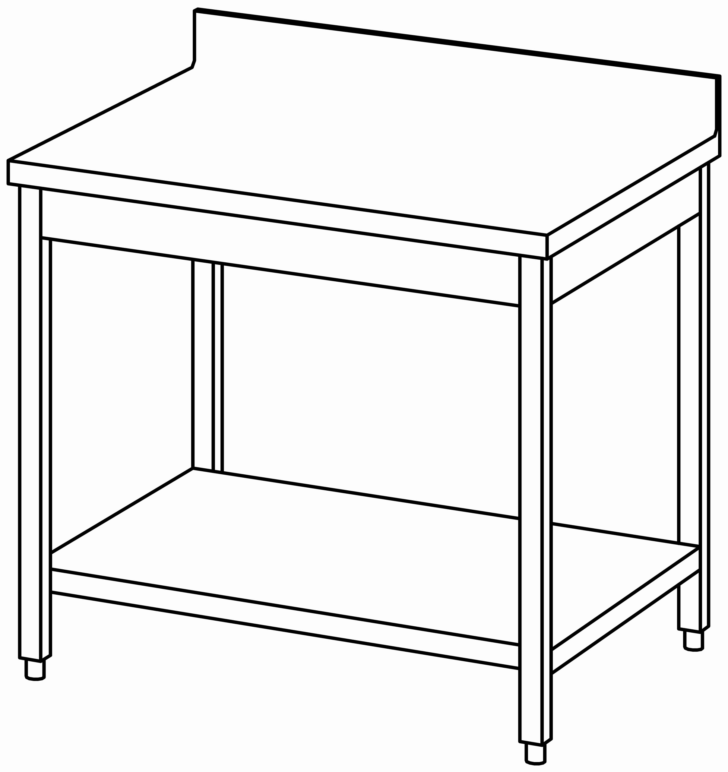 Arbeitstisch 1000x800, GB, mit Aufk.
