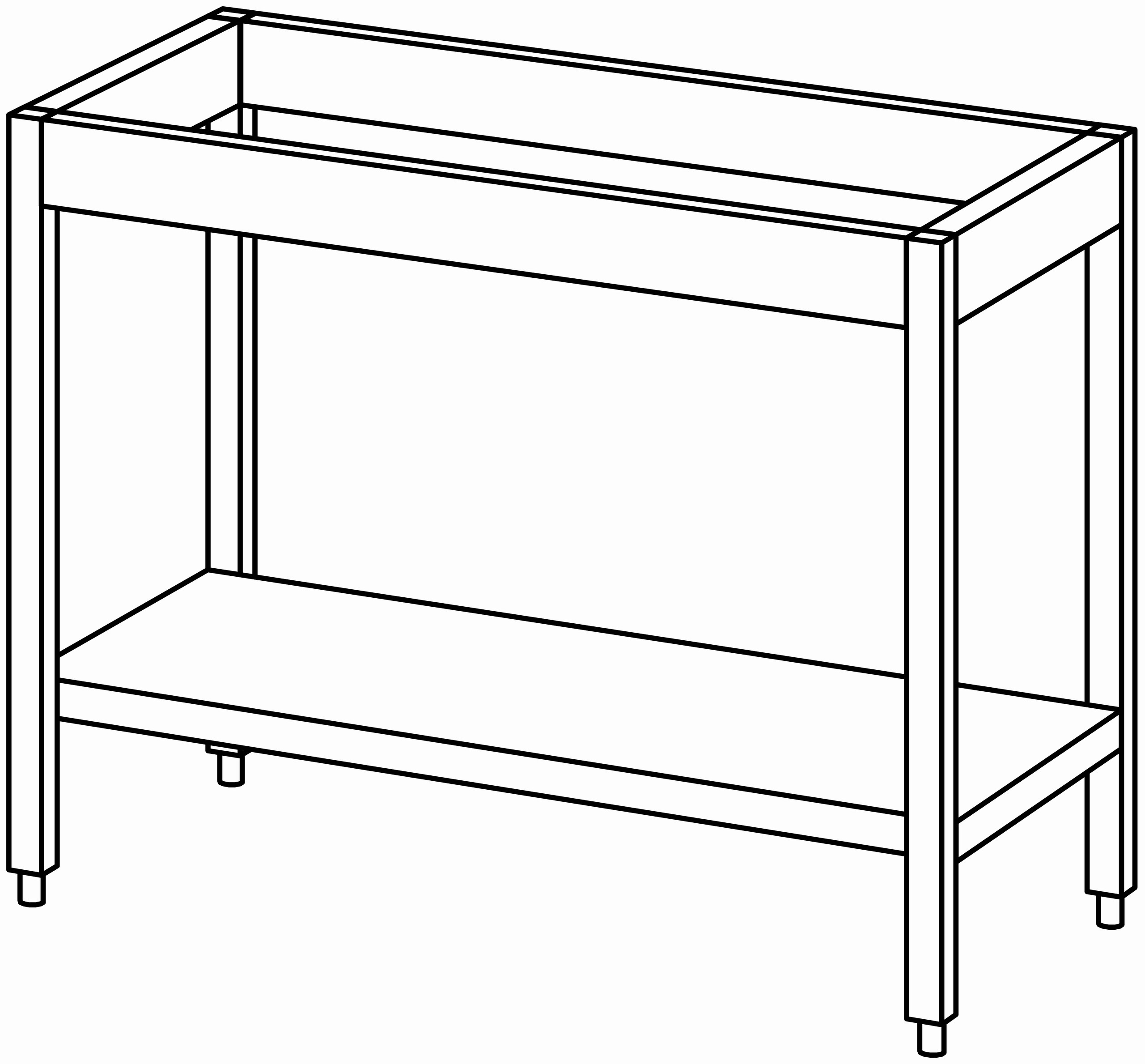 Unterbau-Arbeitstisch offen 1100x560, GB