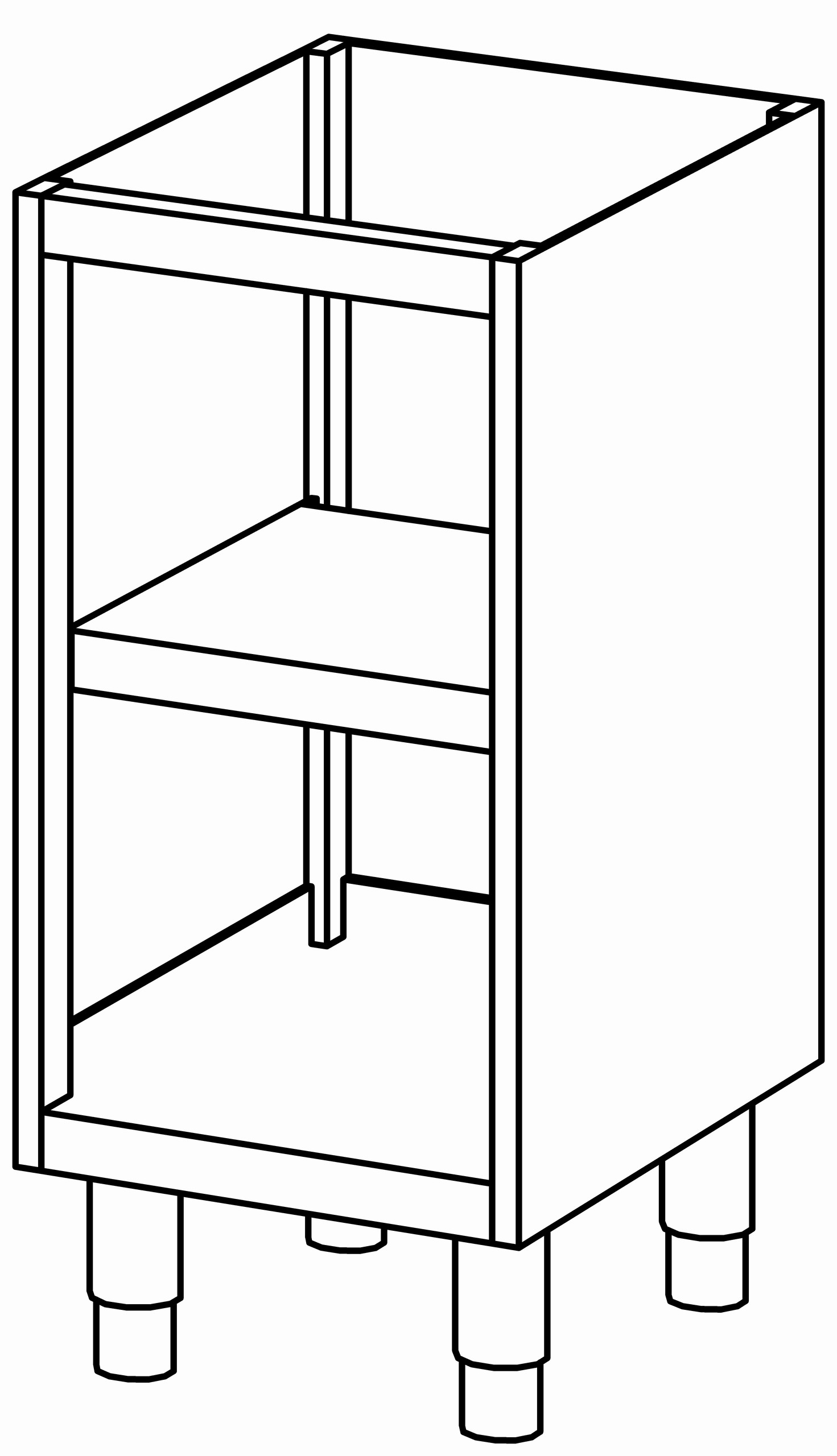 Schrankunterbau offen 400x580, ZB