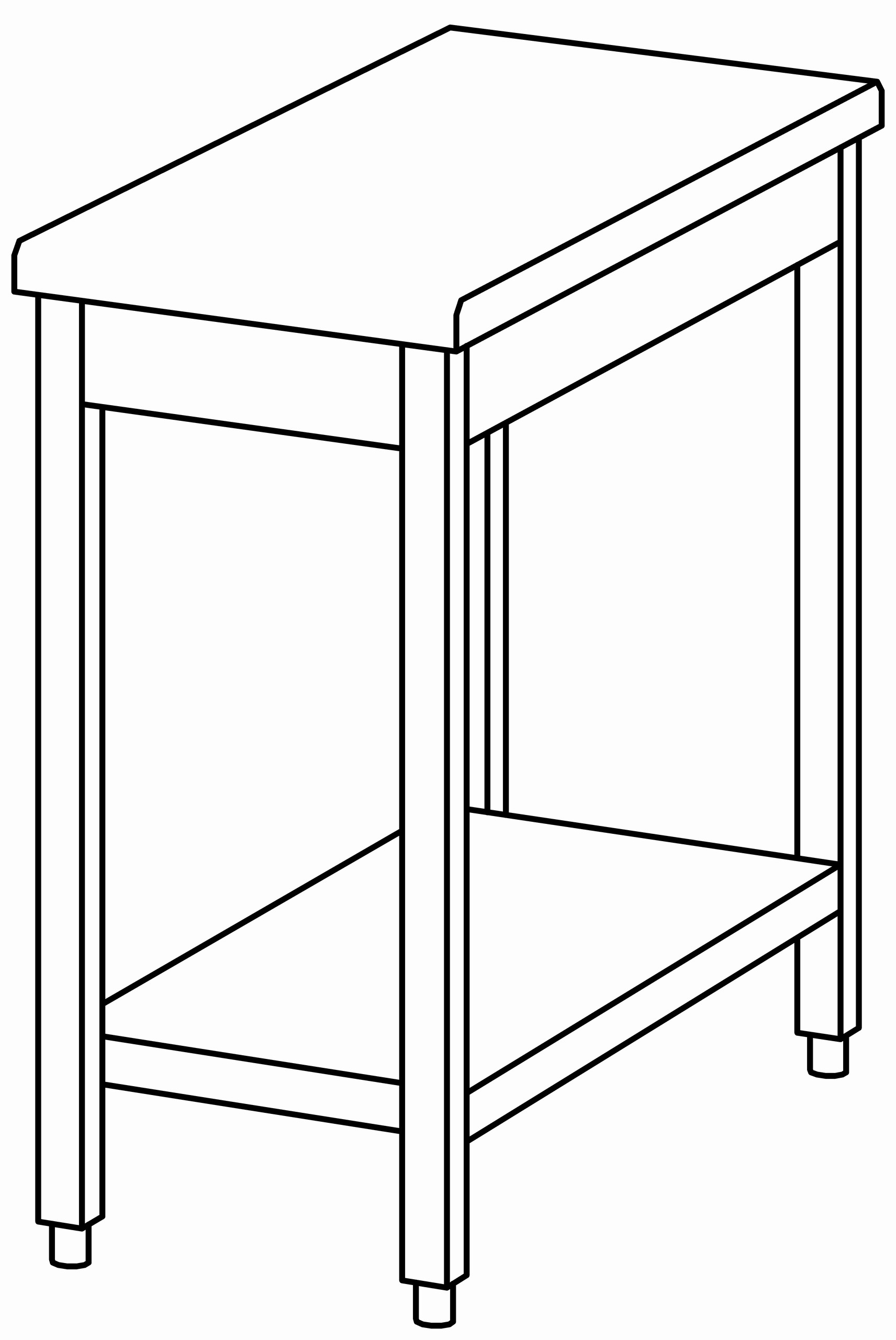 Arbeitstisch 400x900, GB, ohne Aufk.