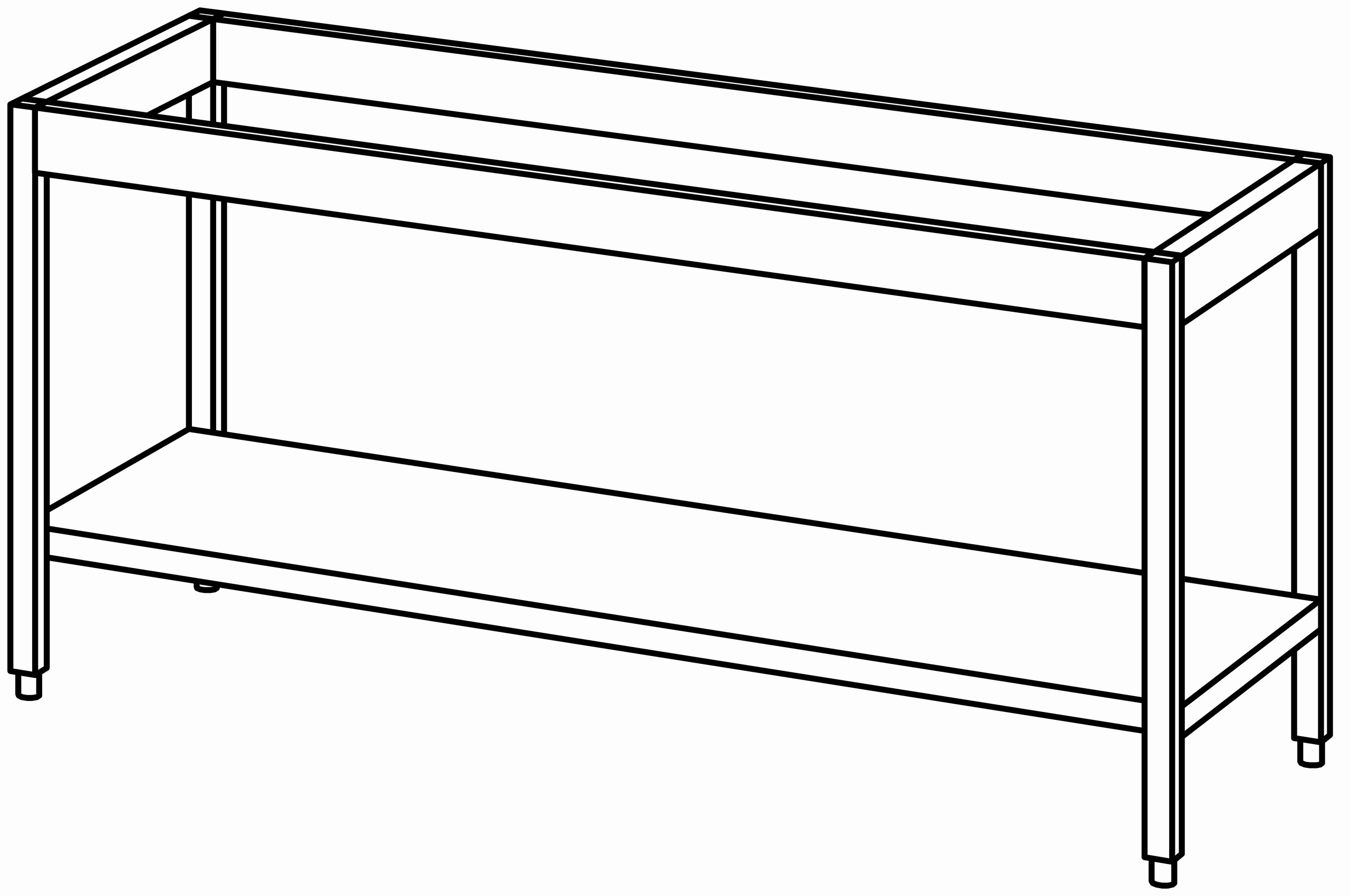 Unterbau-Arbeitstisch offen 1800x660, GB