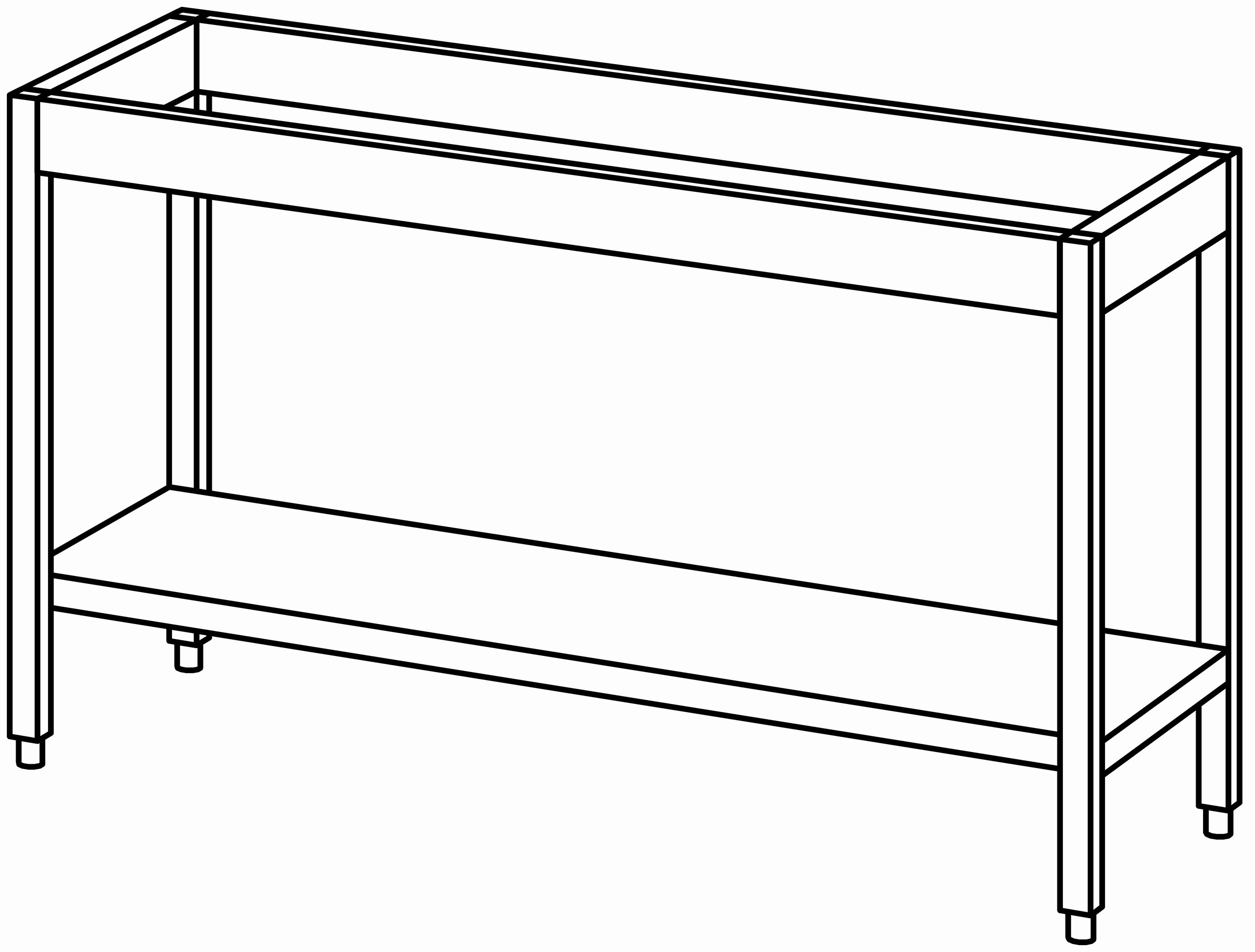 Unterbau-Arbeitstisch offen 1500x560, GB