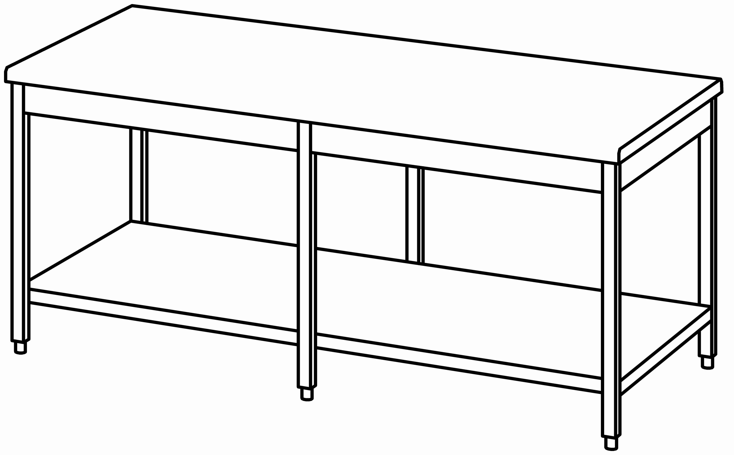 Arbeitstisch 2000x1000, GB, ohne Aufk.