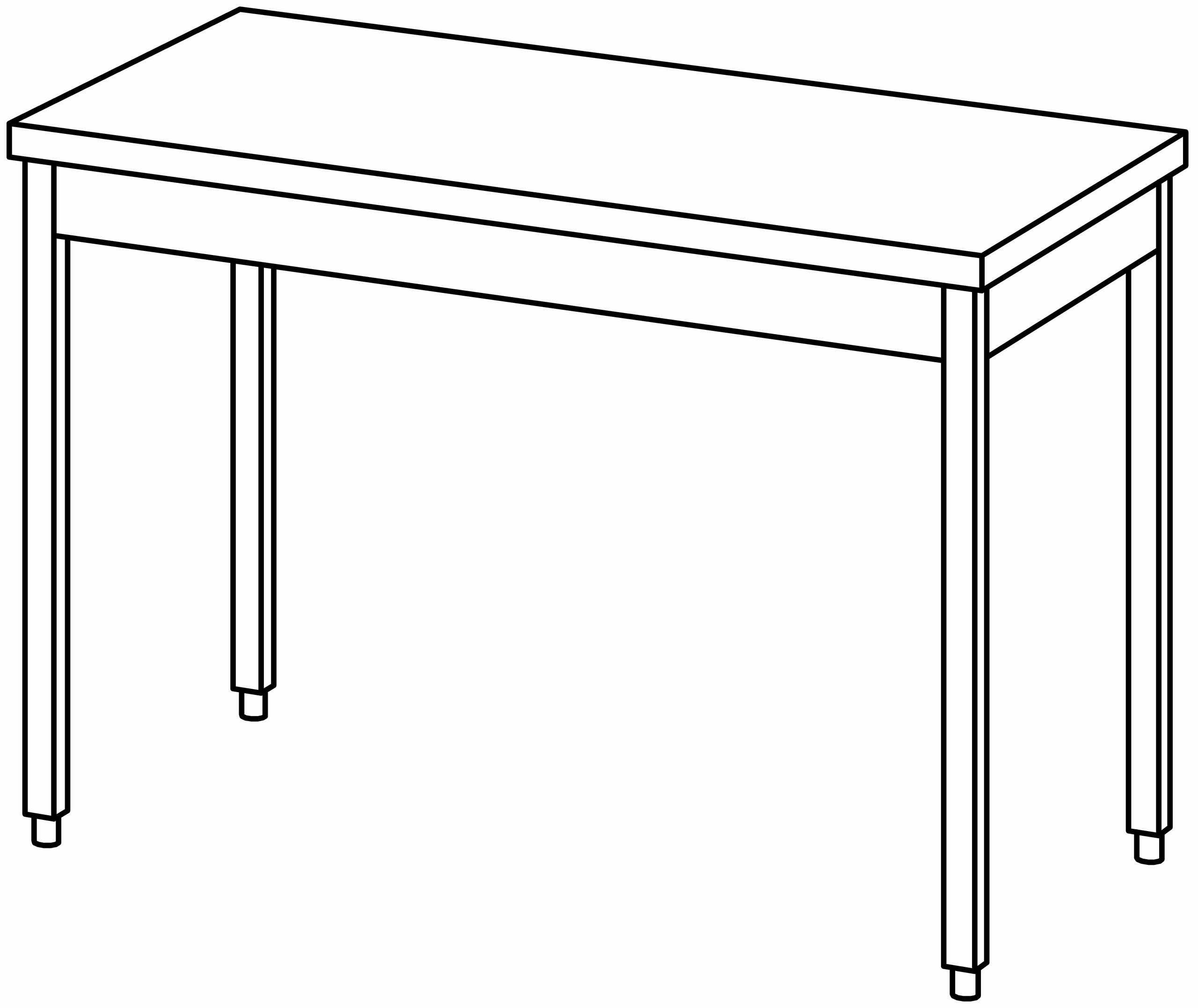 Arbeitstisch 1300x700, ohne Aufkantung
