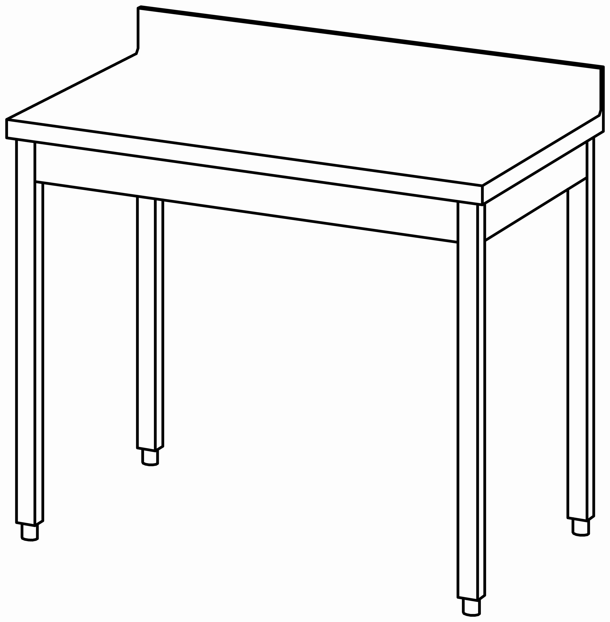 Arbeitstisch 1100x700, mit Aufkantung