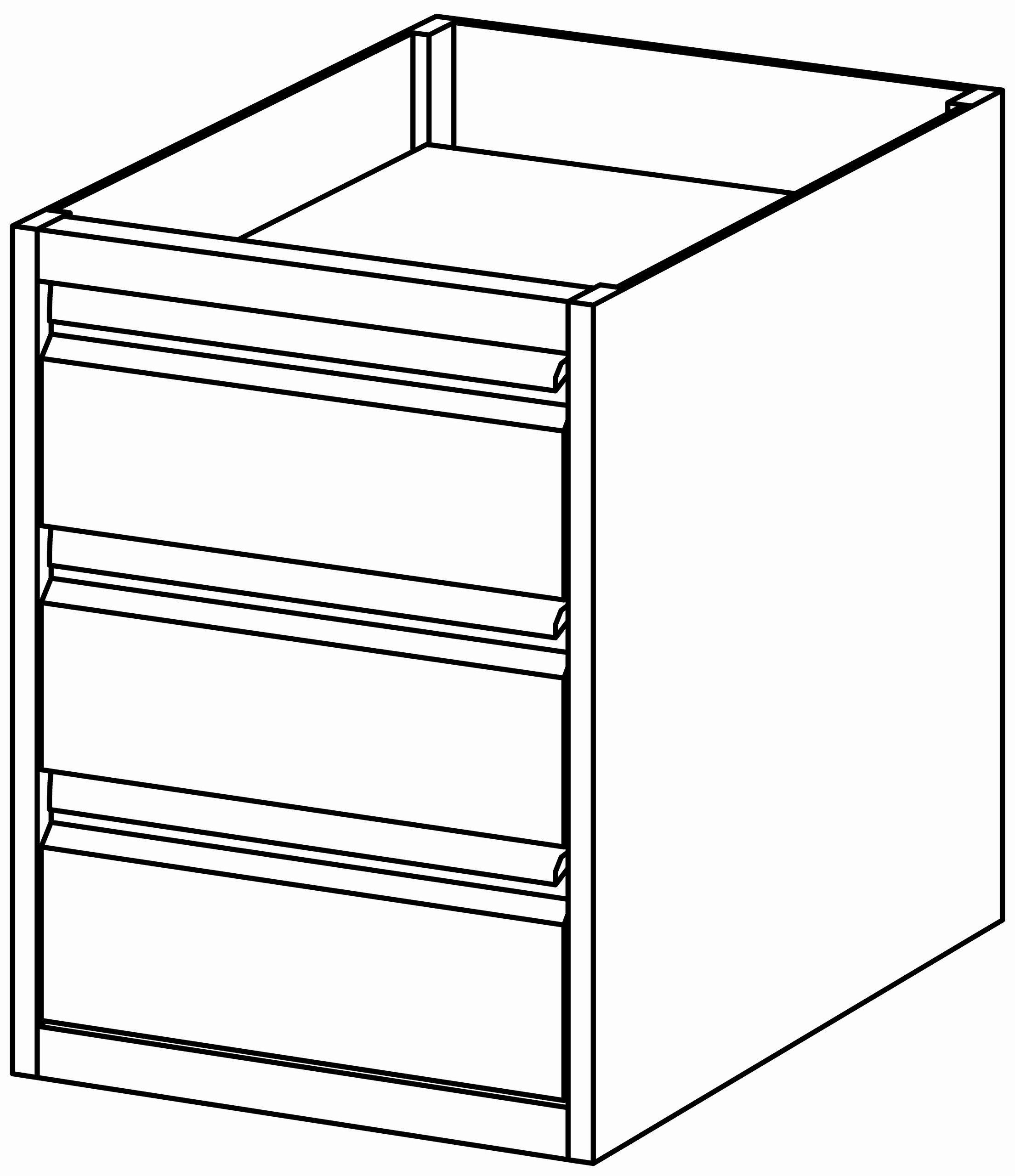 3er-Schubladenblock 400 für Tische T 700