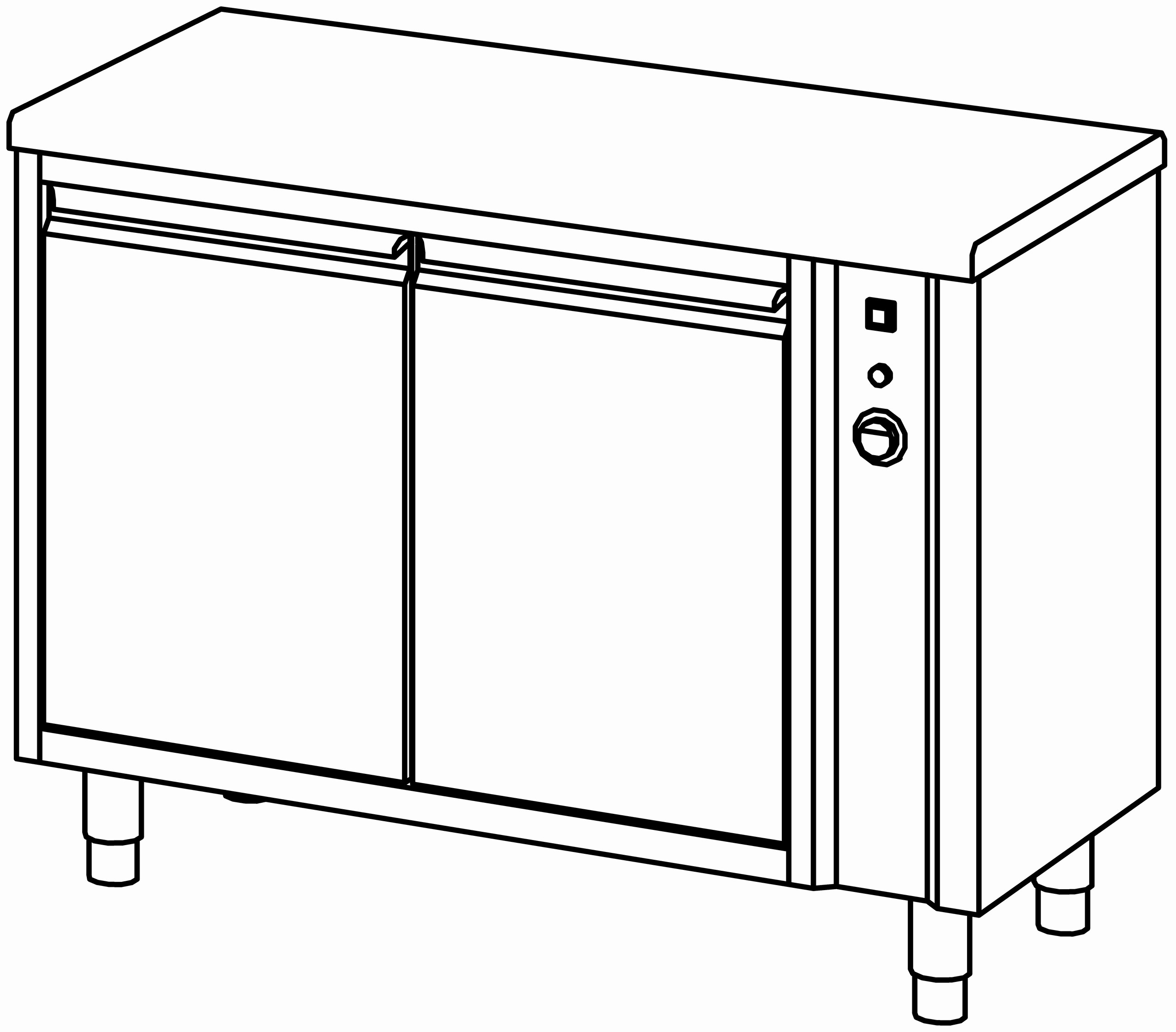 Wärmeschrank 1200x600, beidseitig F-Tür