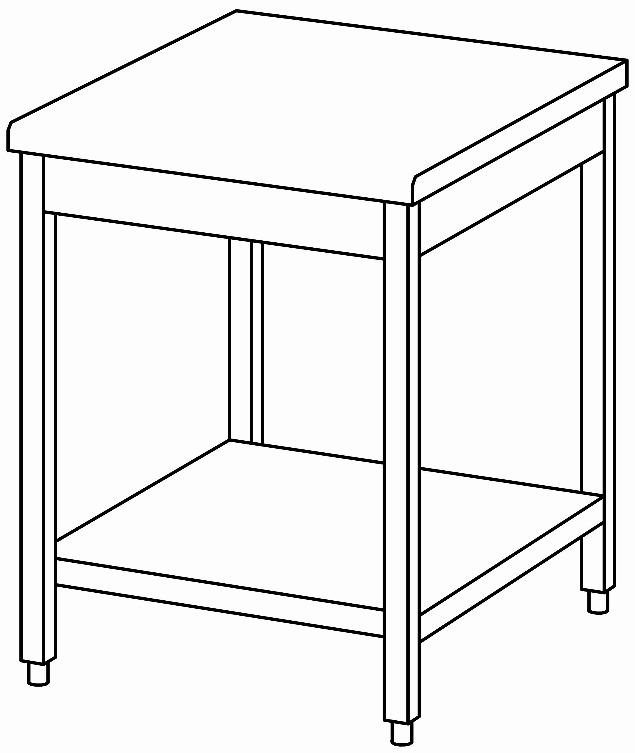 Arbeitstisch 700x900, GB, ohne Aufk.
