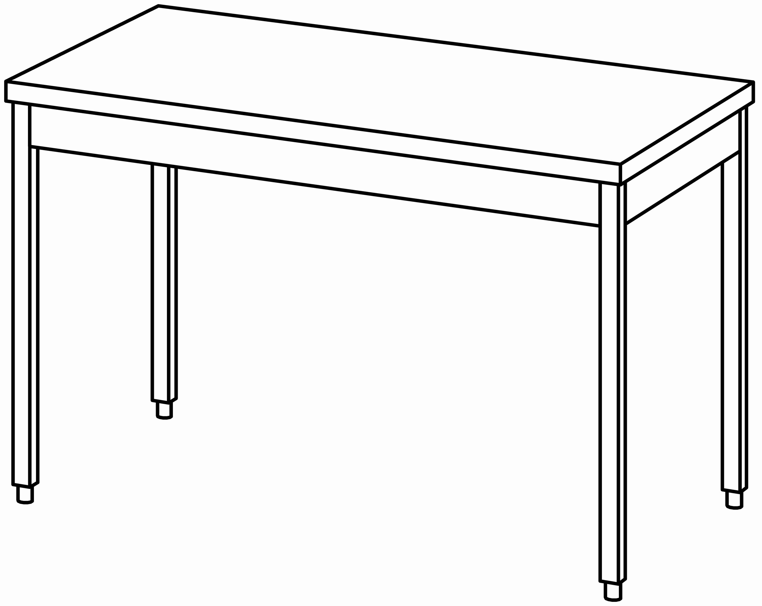 Arbeitstisch 1400x800, ohne Aufkantung
