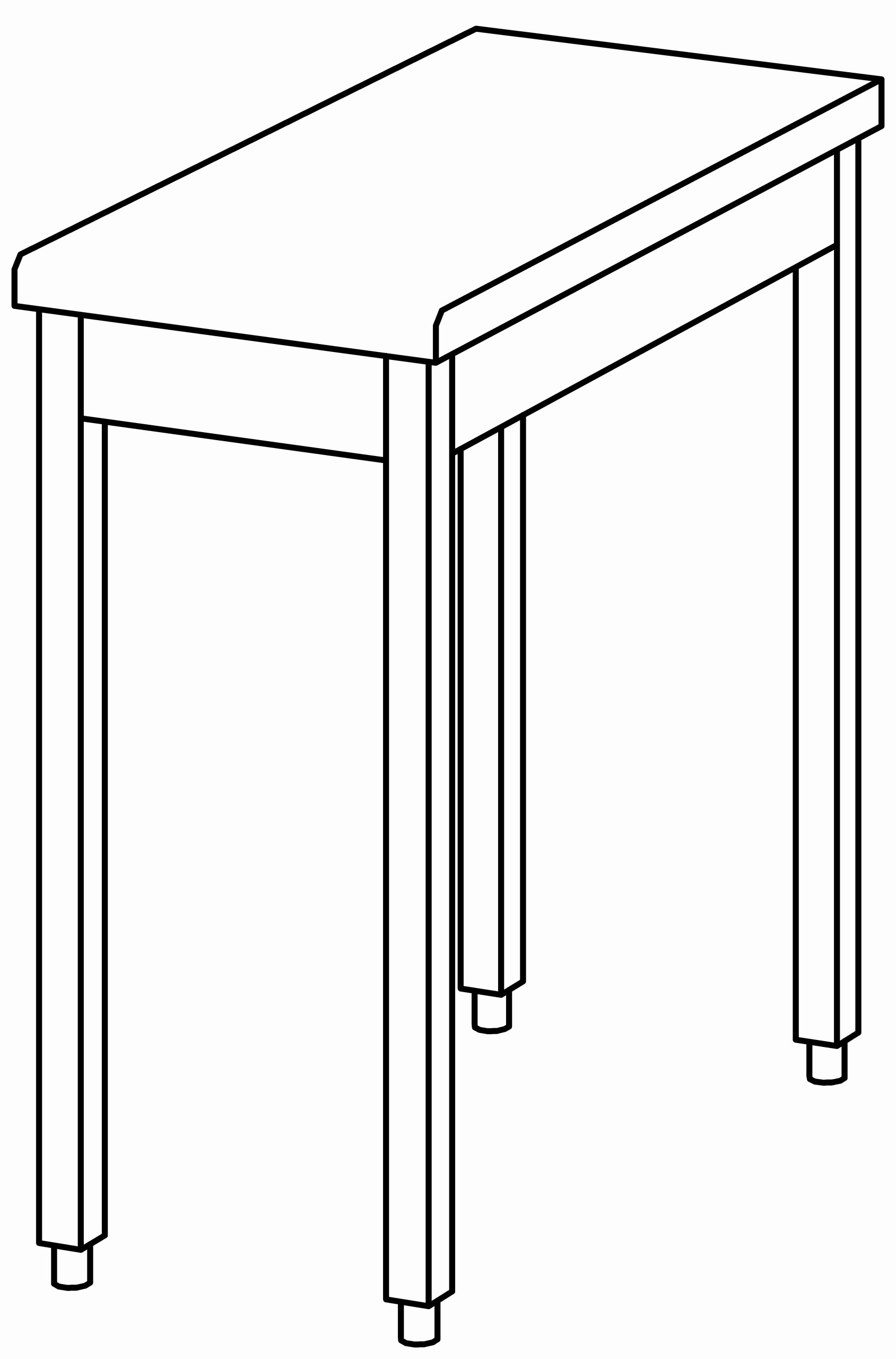 Arbeitstisch 400x1000, ohne Aufkantung