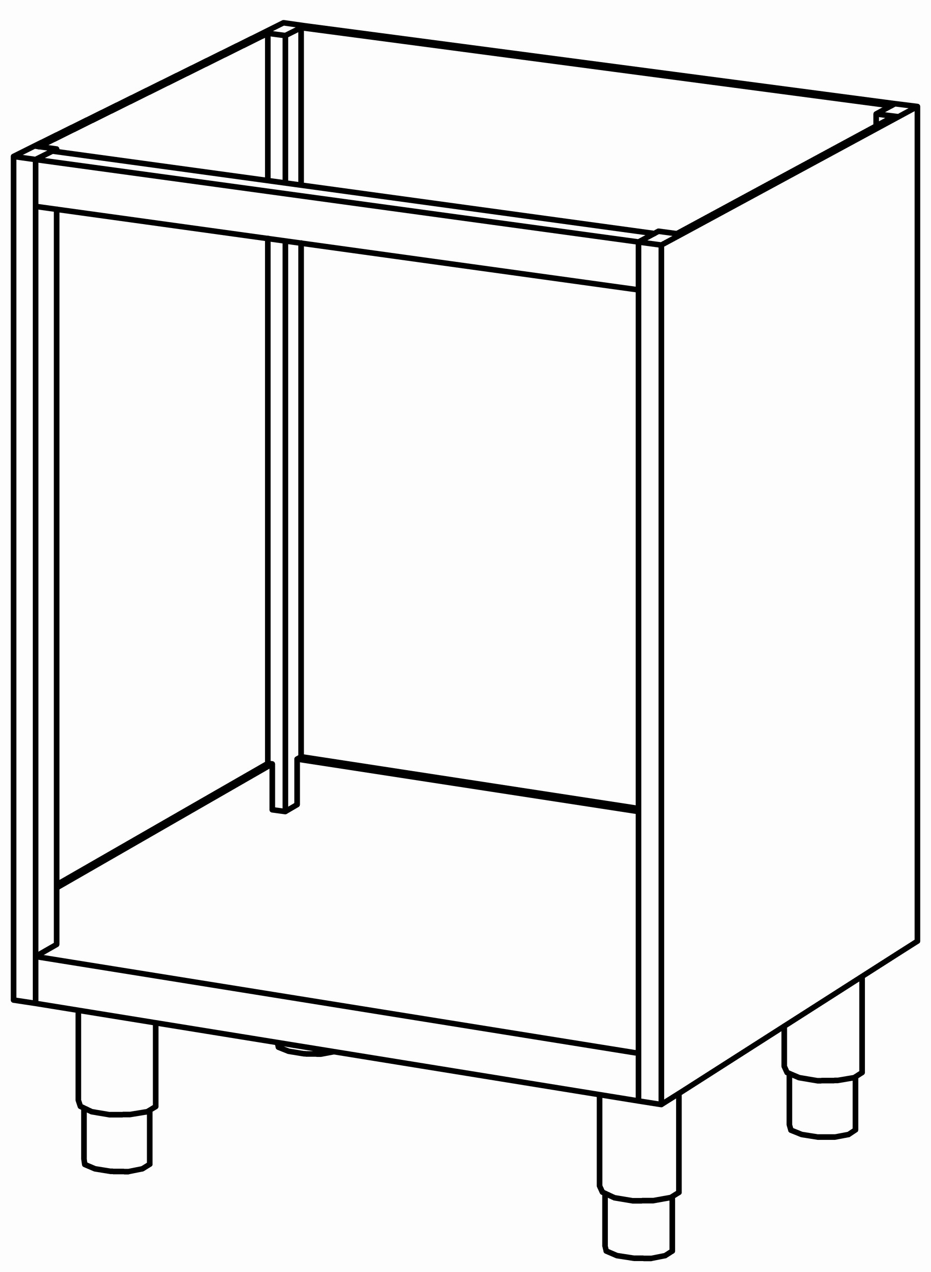 Schrankunterbau offen 600x580