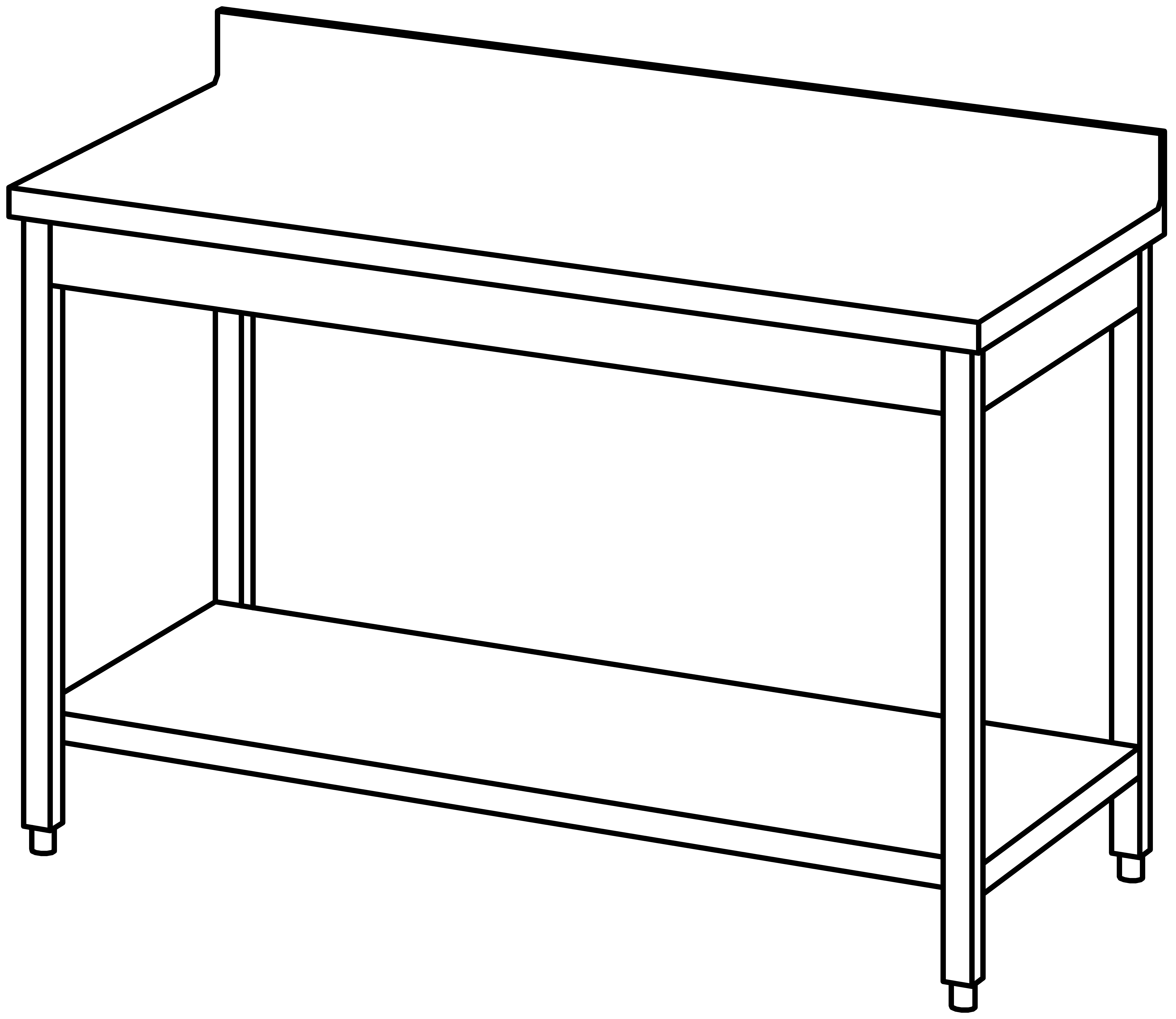 Arbeitstisch 1400x700, GB, mit Aufk.