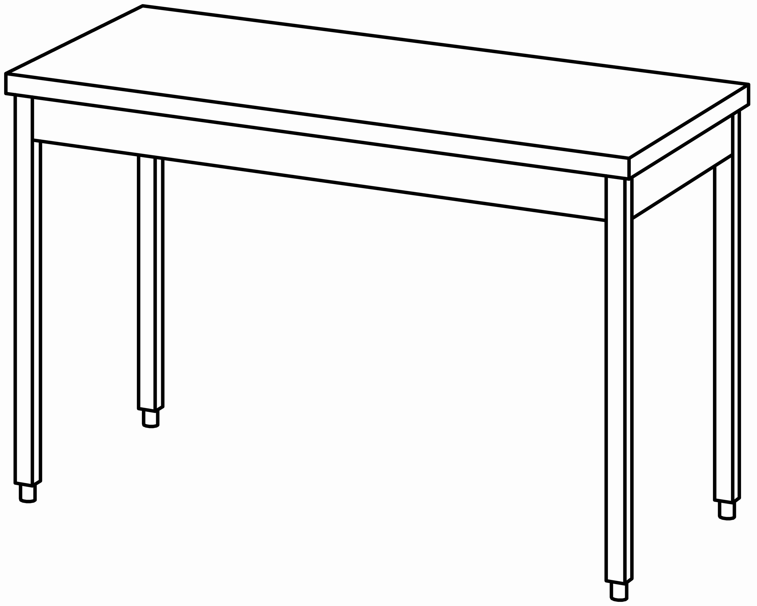 Arbeitstisch 1400x700, ohne Aufkantung