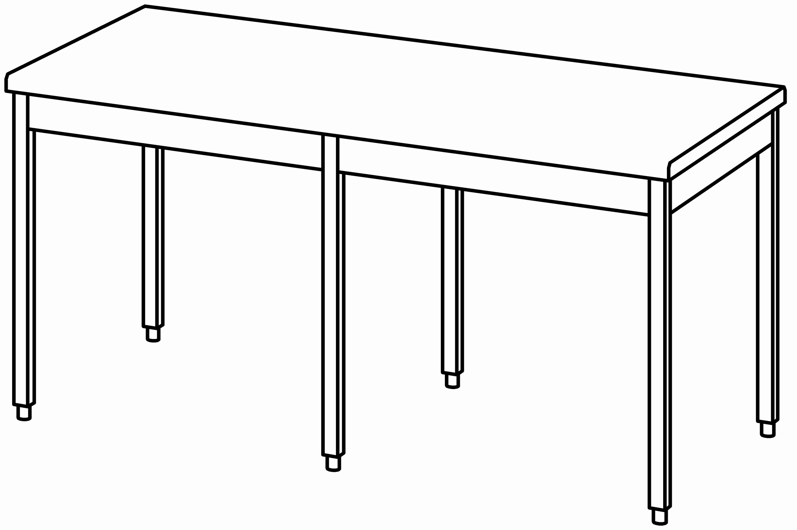Arbeitstisch 1800x900, ohne Aufkantung