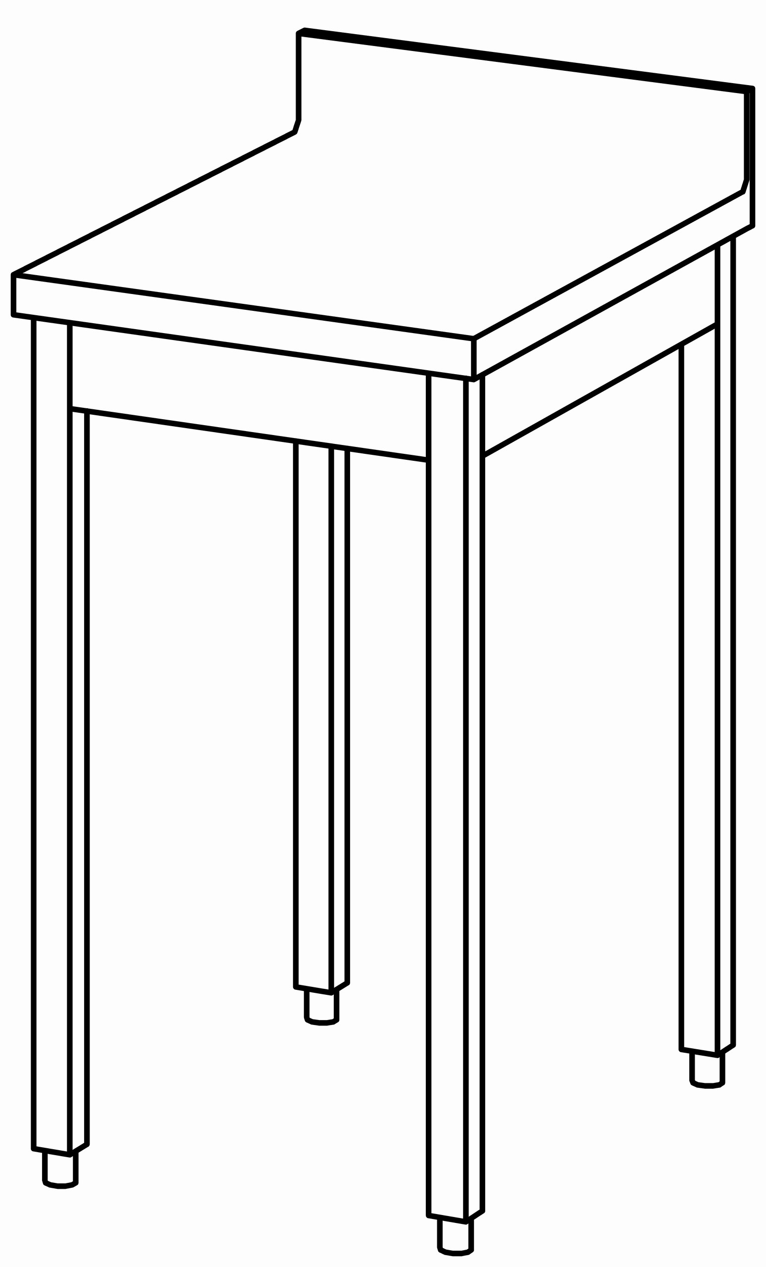Arbeitstisch 500x700, mit Aufkantung