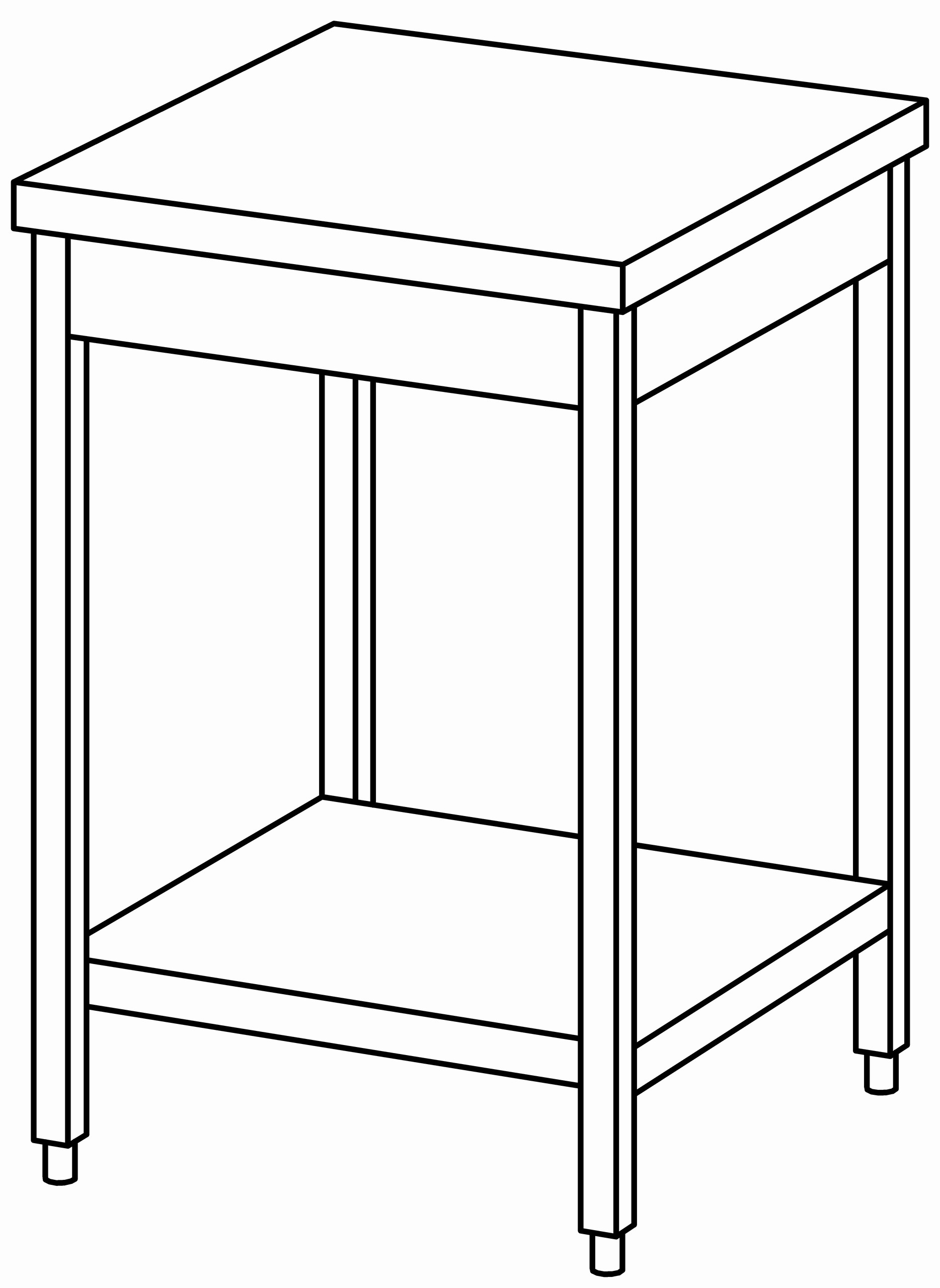 Arbeitstisch 600x700, GB, ohne Aufk.