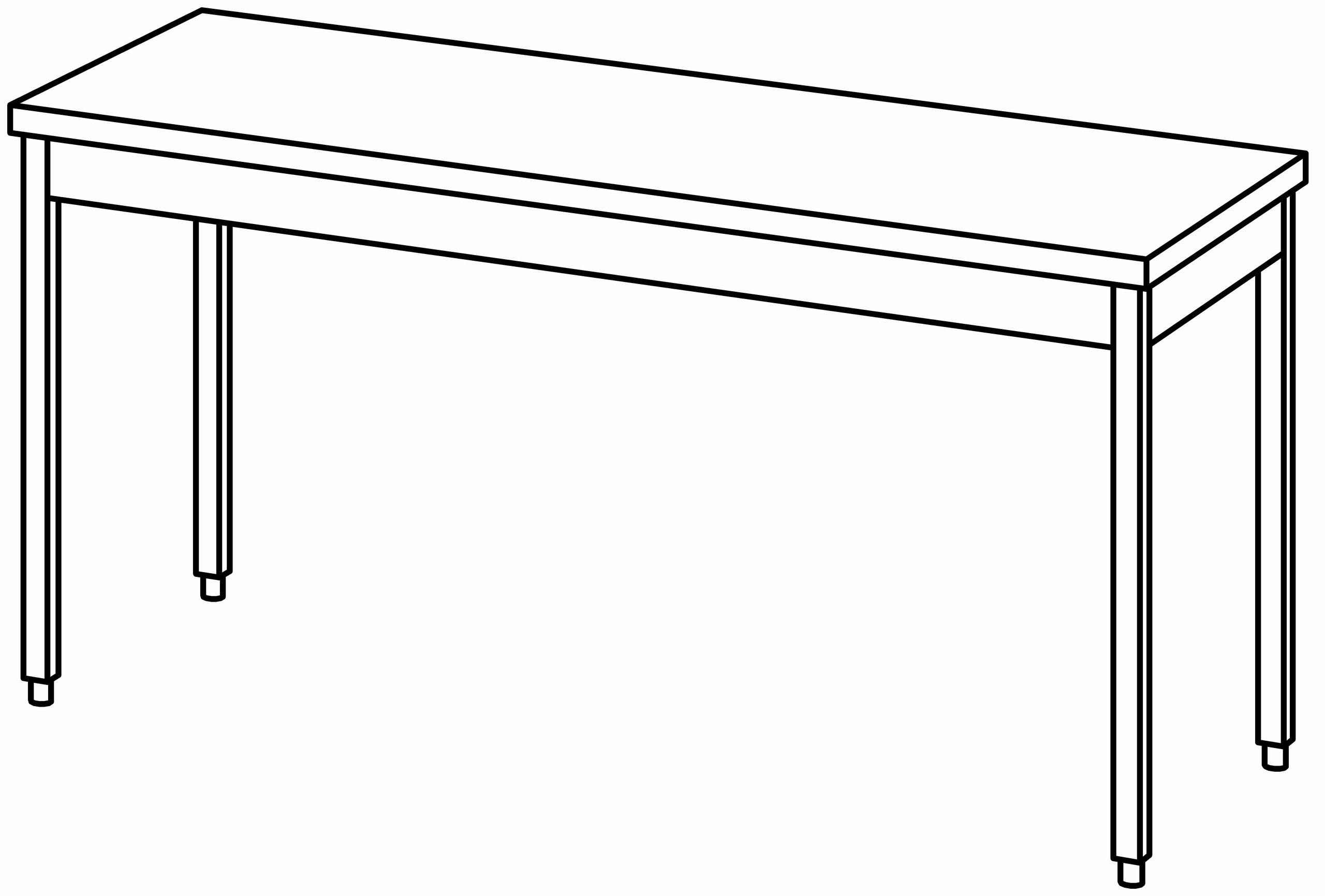 Arbeitstisch 1800x700, ohne Aufkantung