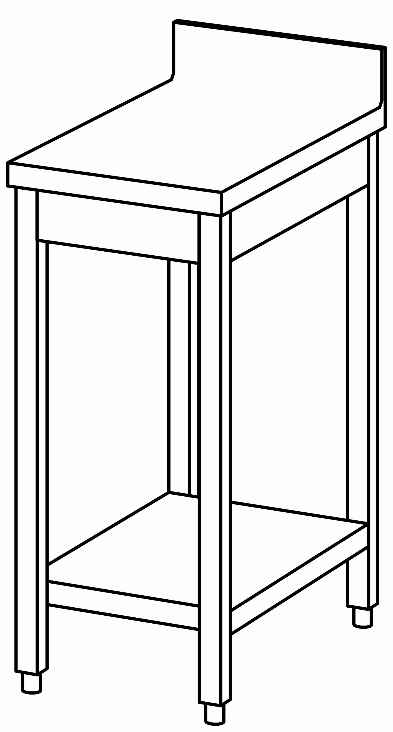Arbeitstisch 400x700, GB, mit Aufk.