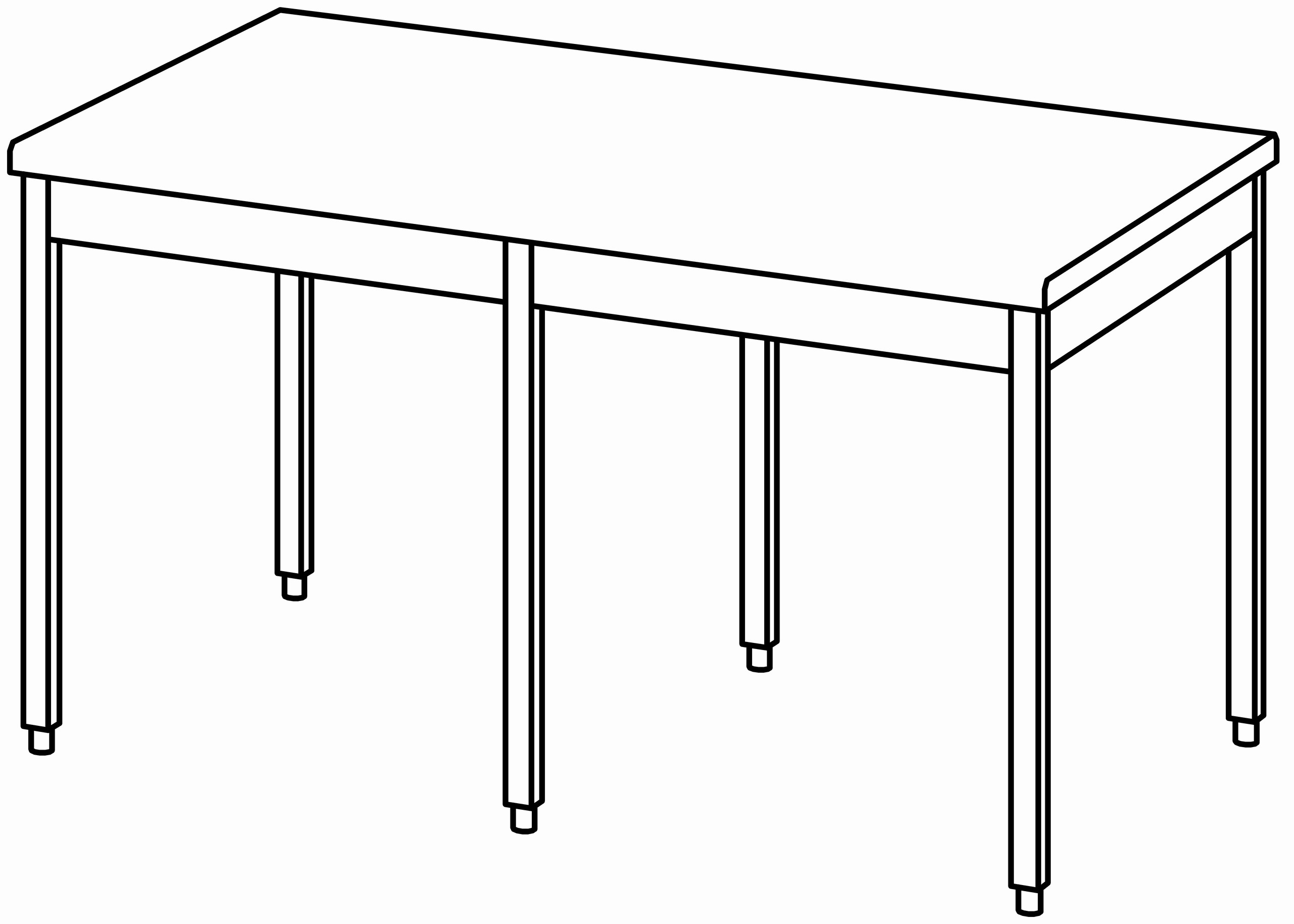 Arbeitstisch 1600x1000, ohne Aufkantung
