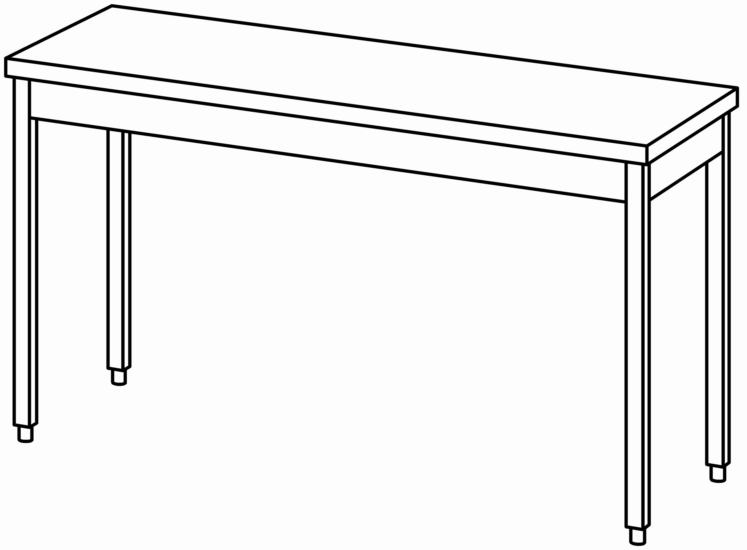 Arbeitstisch 1600x600, ohne Aufkantung