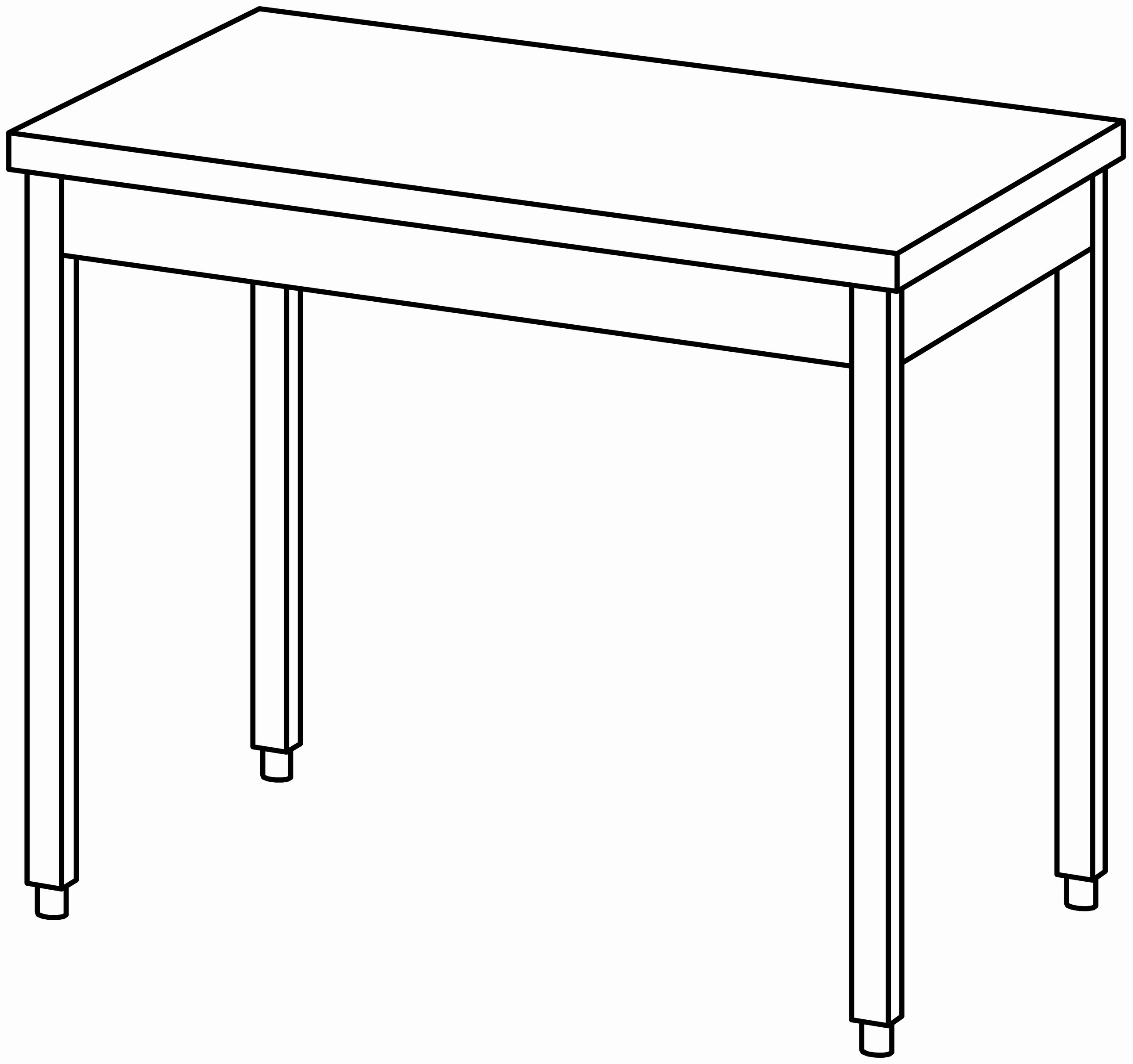 Arbeitstisch 1100x700, ohne Aufkantung