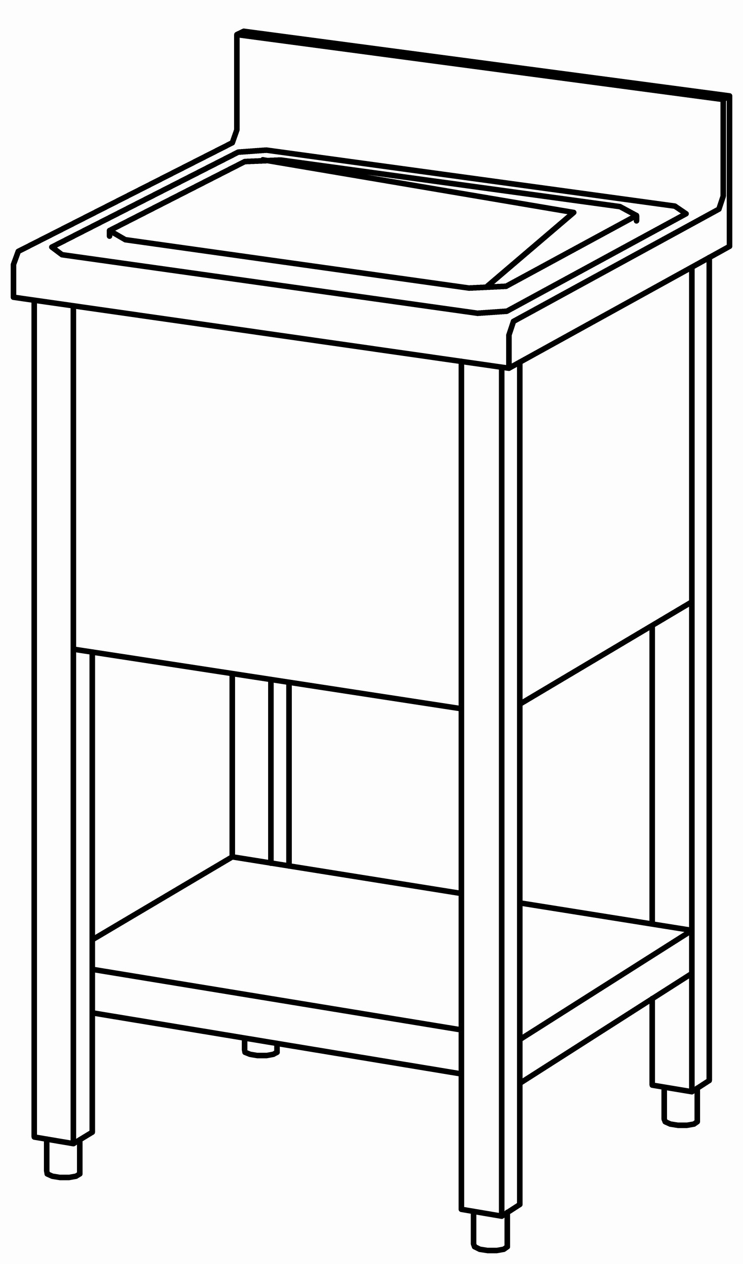 Spültisch offen 500x500, GB, 1 Becken