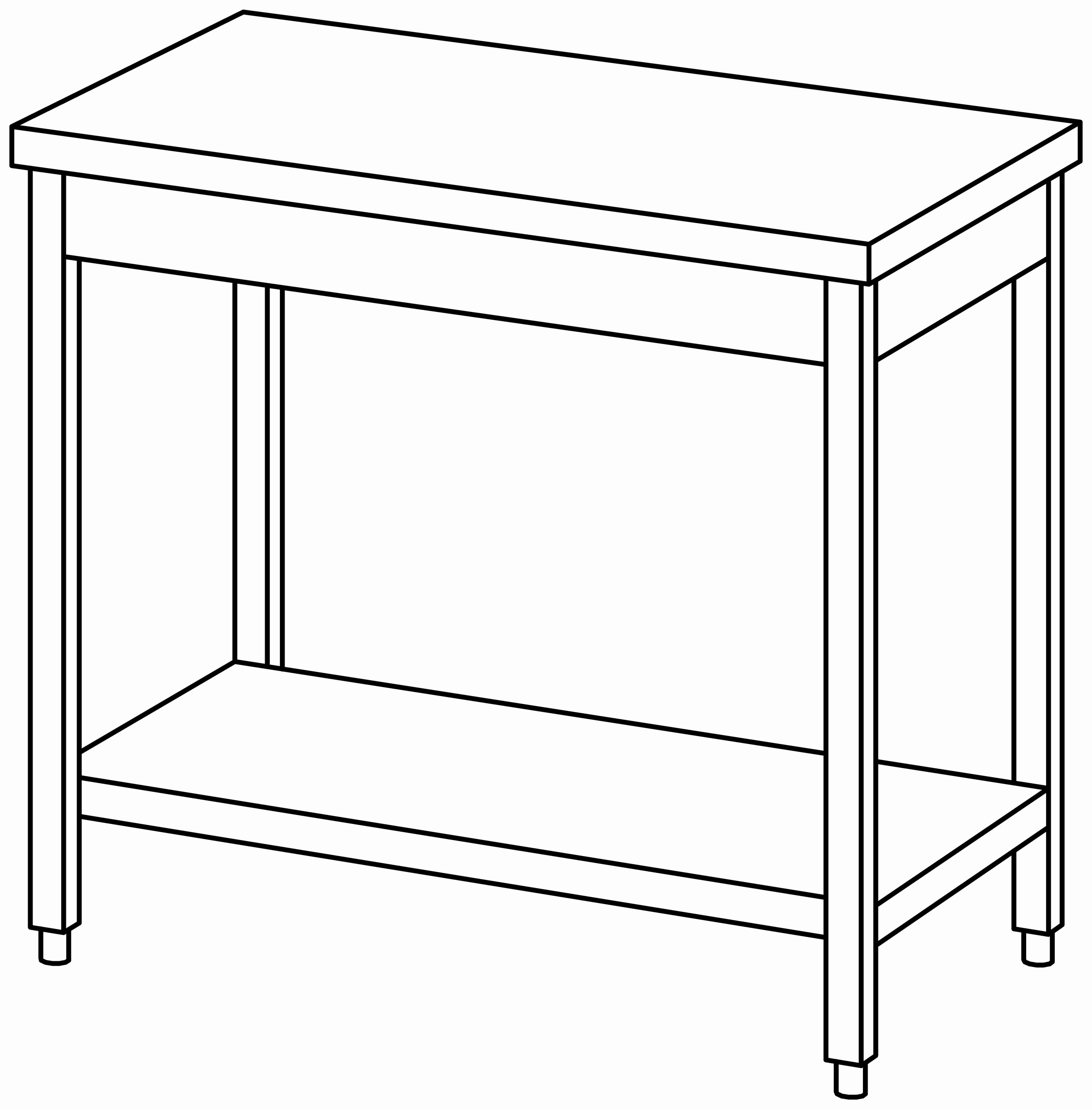 Arbeitstisch 1000x600, GB, ohne Aufk.