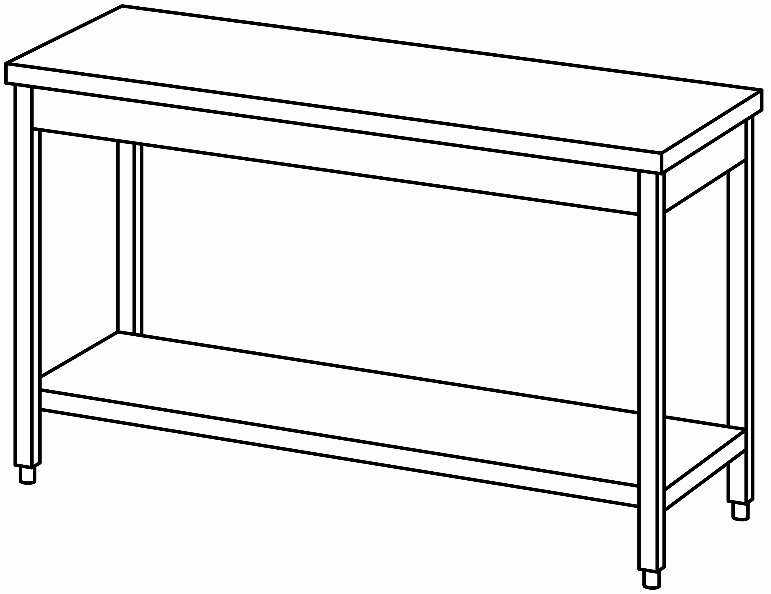 Arbeitstisch 1500x600, GB, ohne Aufk.