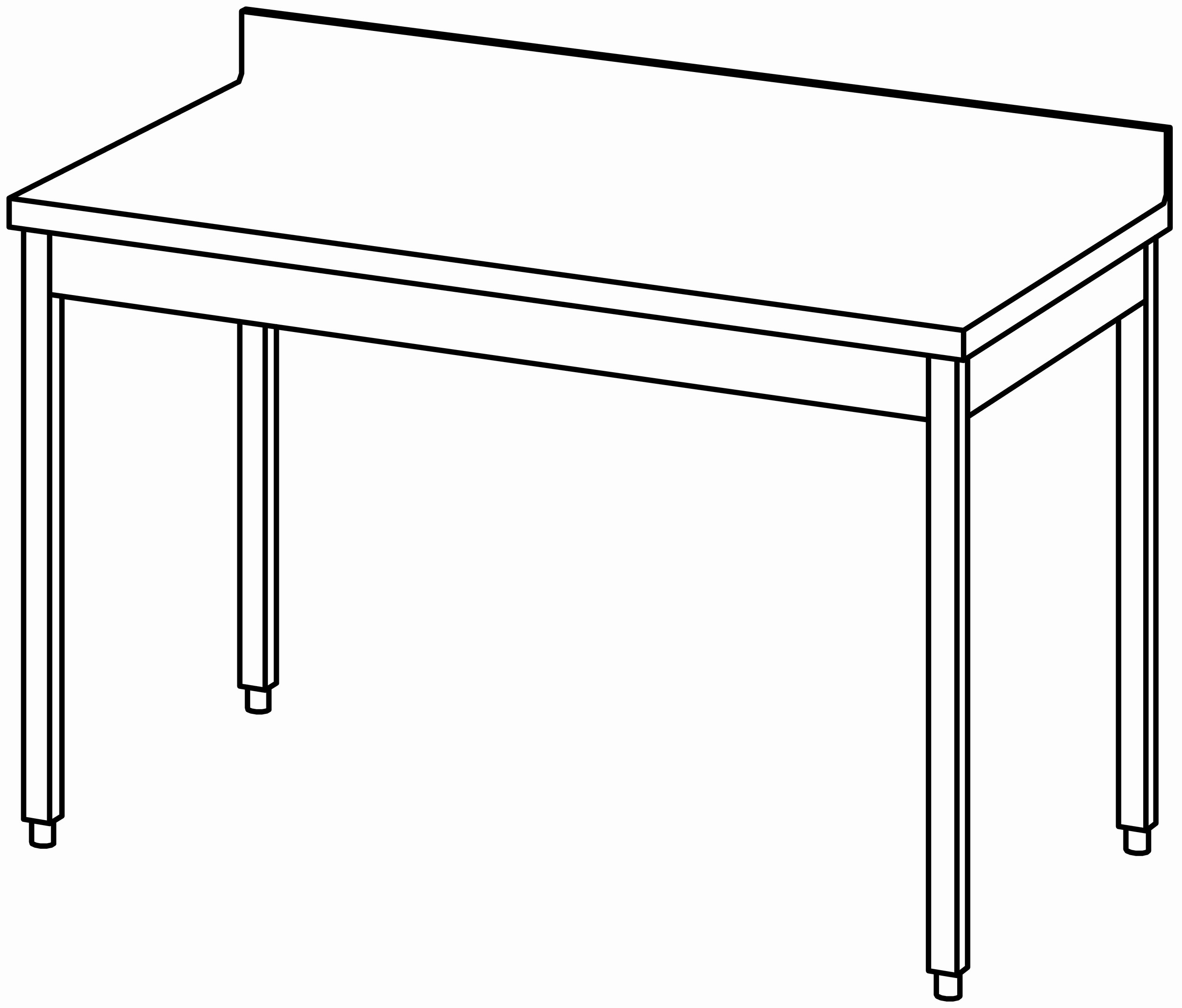 Arbeitstisch 1400x800, mit Aufkantung