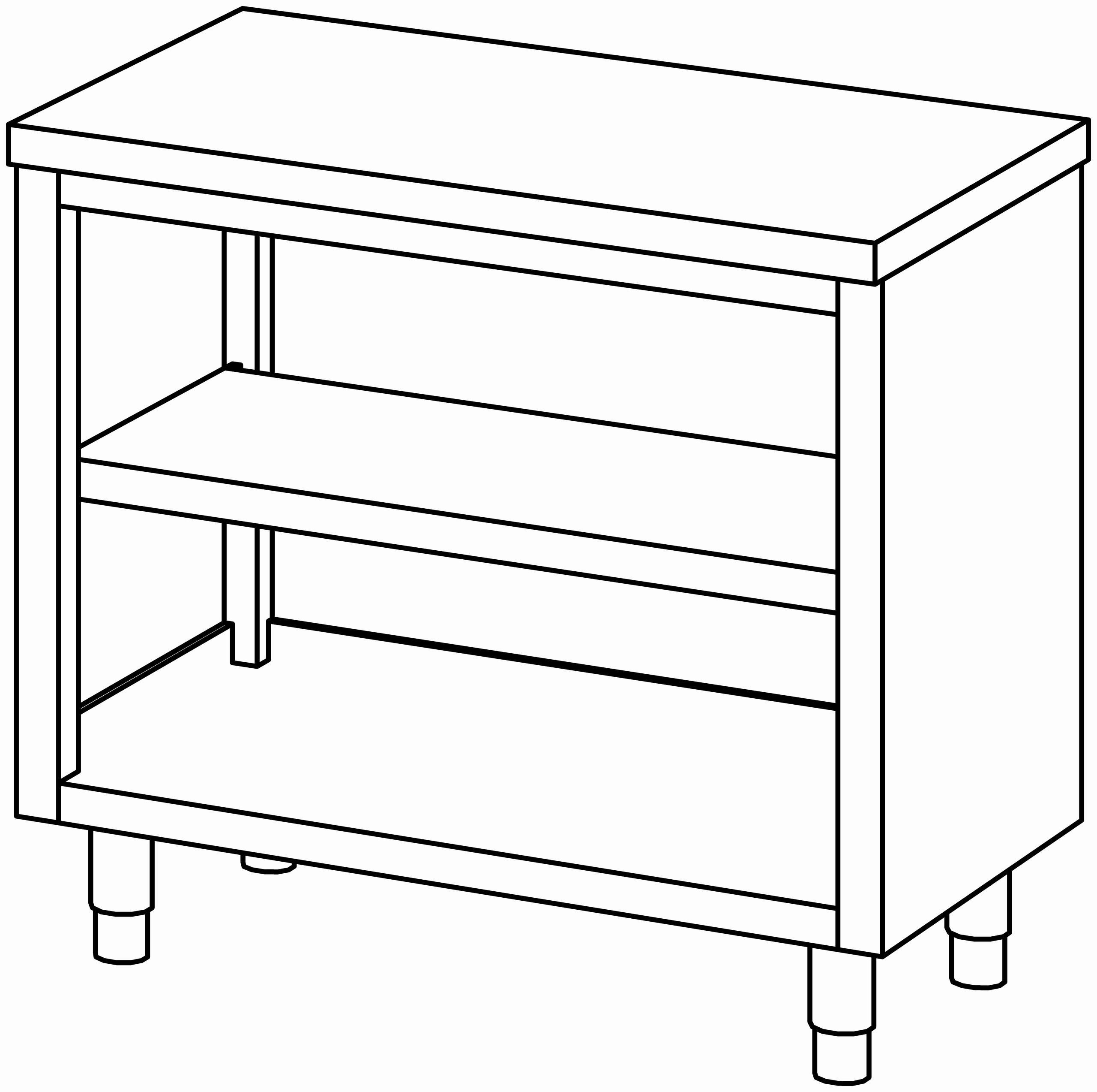 Arbeitsschrank 1000x600, offen, ohne AK