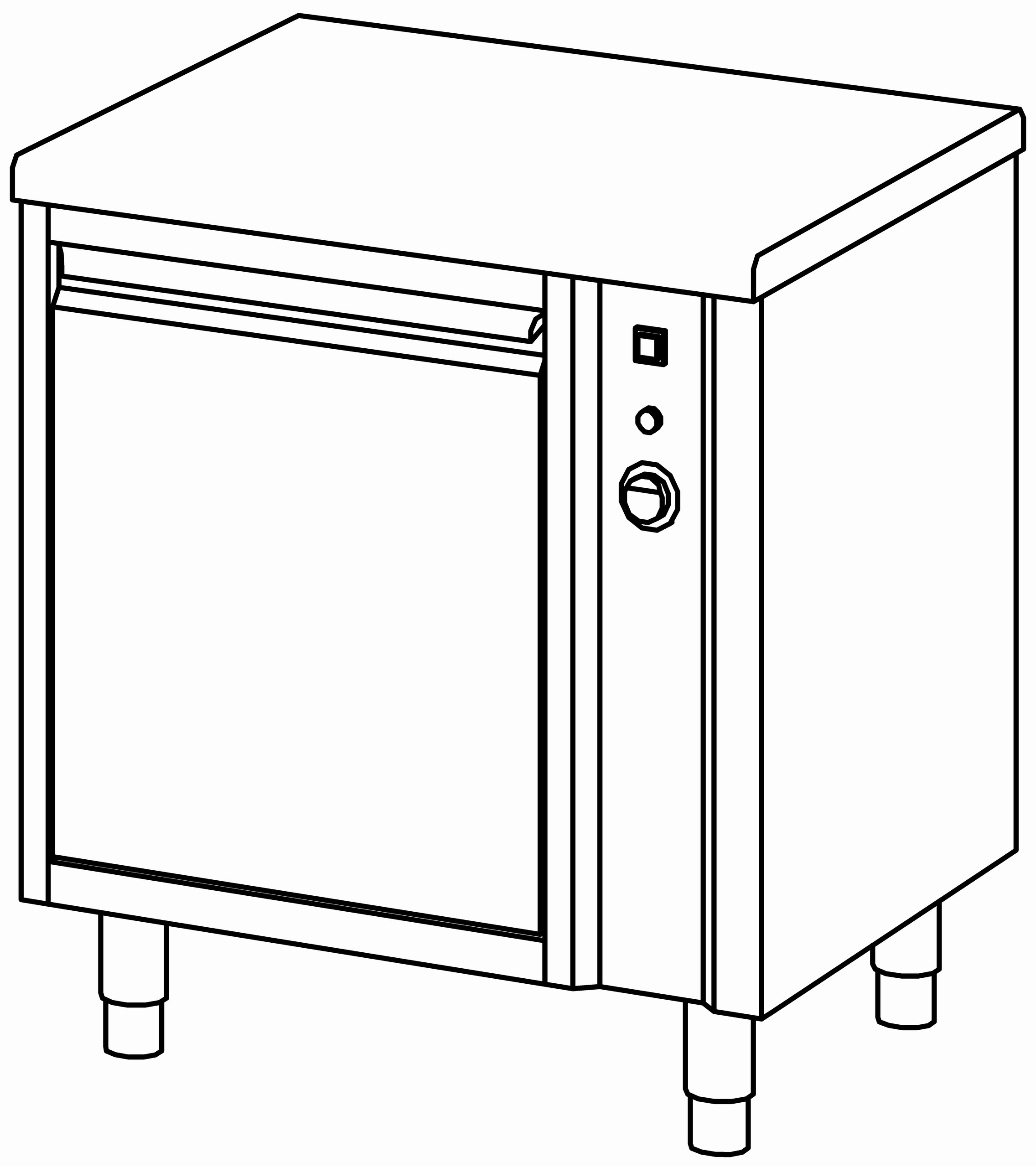 Wärmeschrank 800x700, beidseitig F-Tür