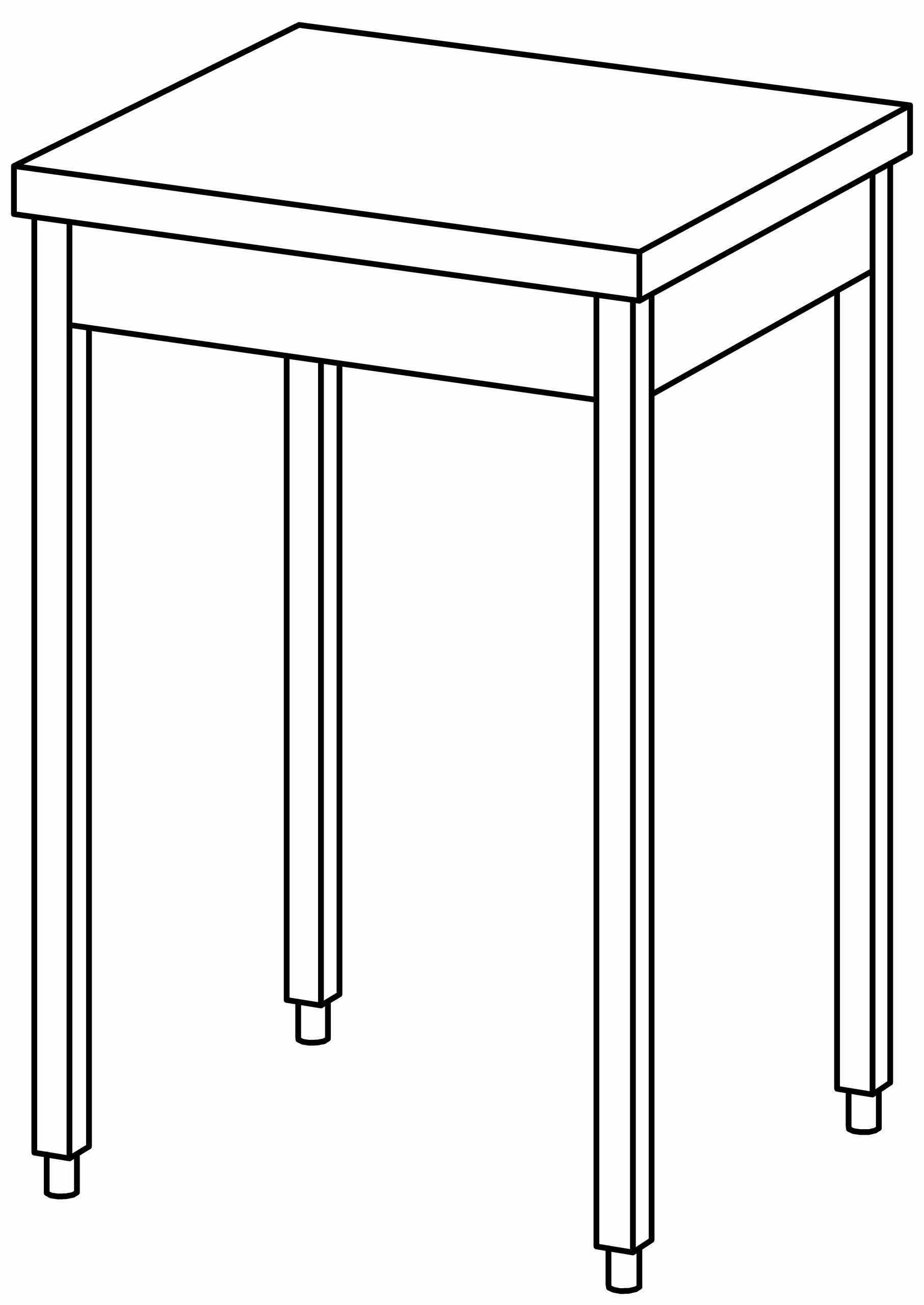 Arbeitstisch 600x600, ohne Aufkantung