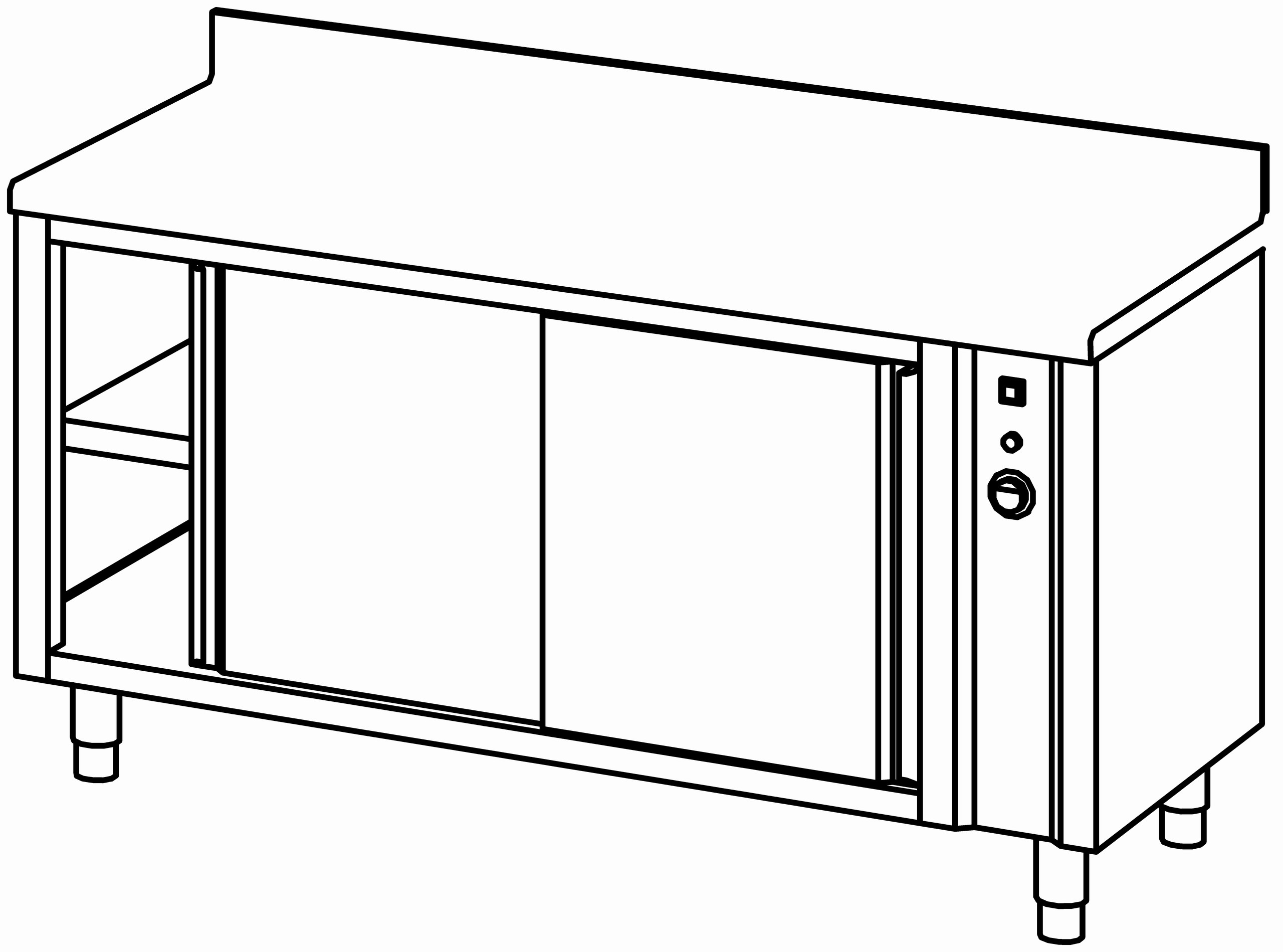 Wärmeschrank 1600x700, S-Tür, mit AK