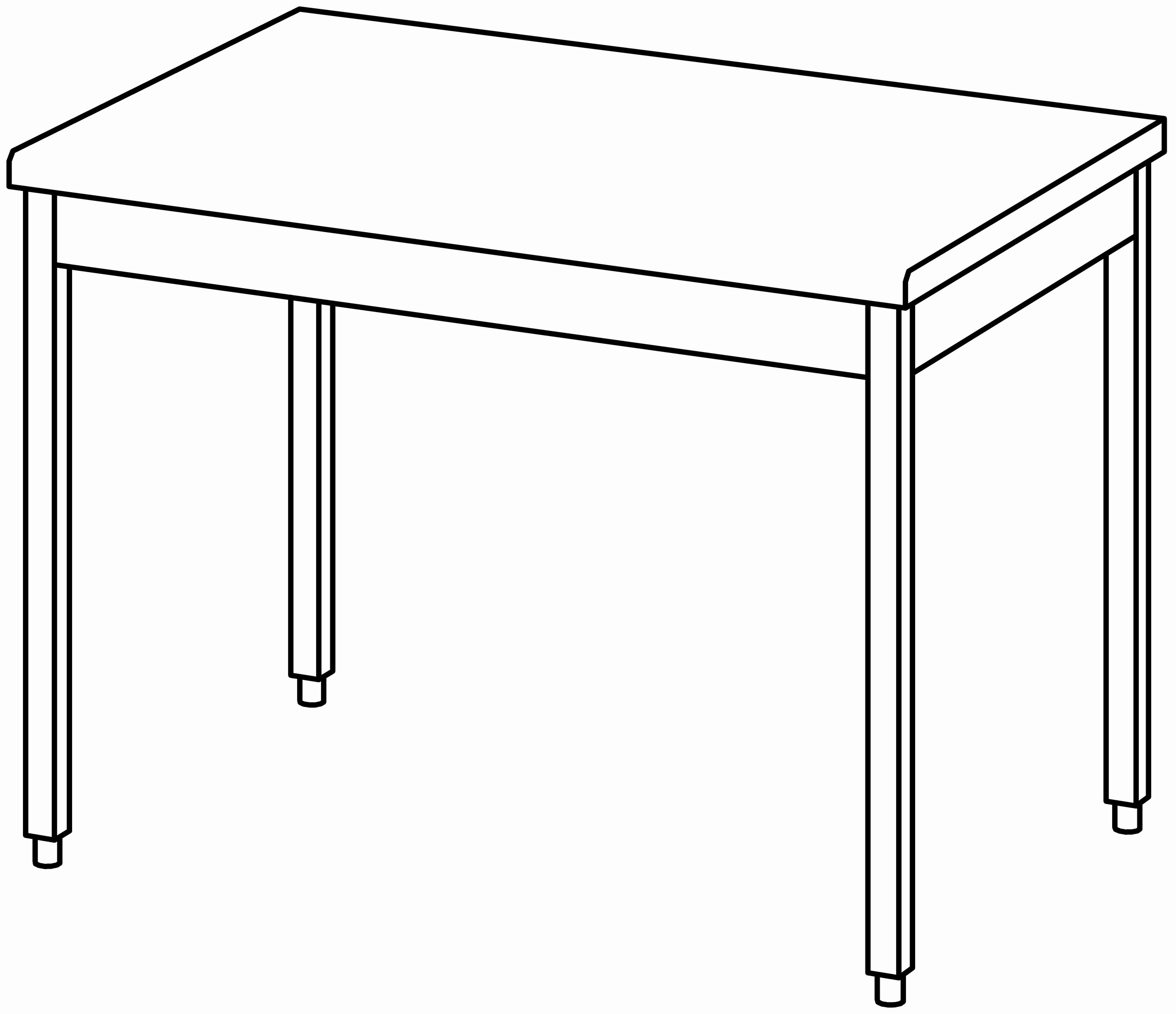 Arbeitstisch 1200x900, ohne Aufkantung