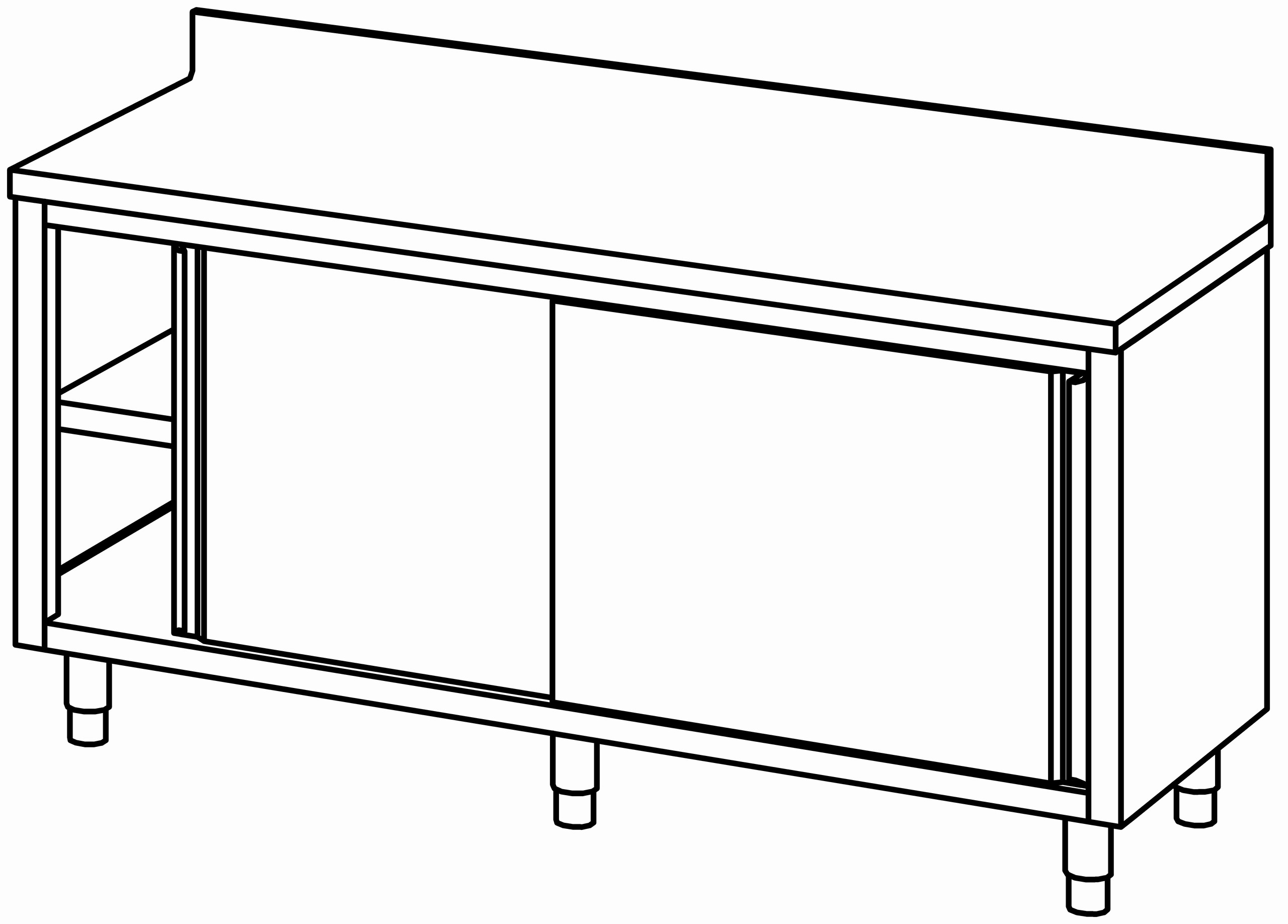 Arbeitsschrank 1800x700, S-Tür, mit AK