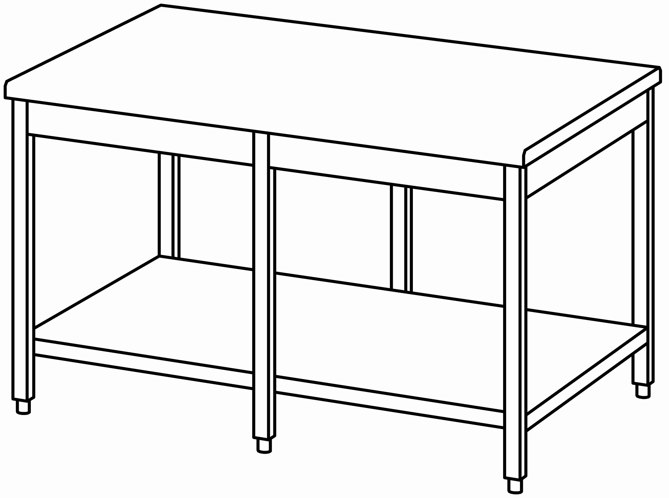 Arbeitstisch 1400x1000, GB, ohne Aufk.